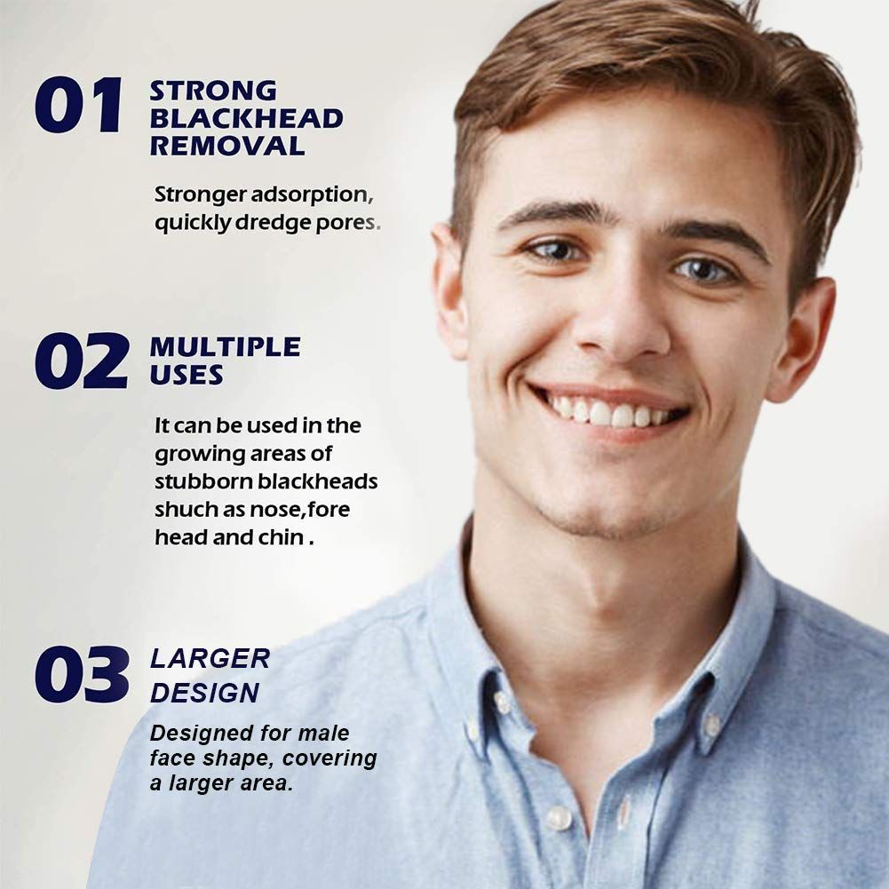 Infografik zu Nasenstreifen. 3 Schritte: Starke Mitesserentfernung, Mehrfachverwendung, größeres Design.