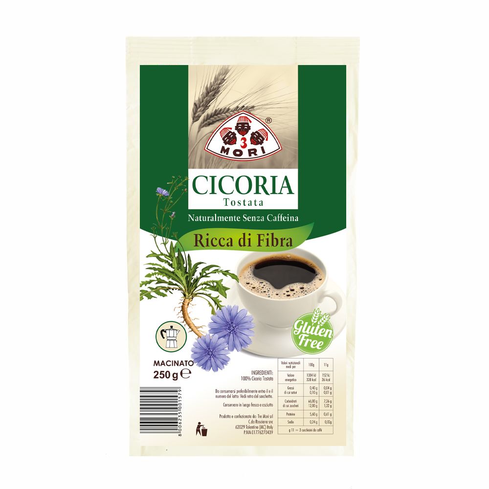 Tre Mori Cicoria Tostata e Macinata per Moka o Infusione