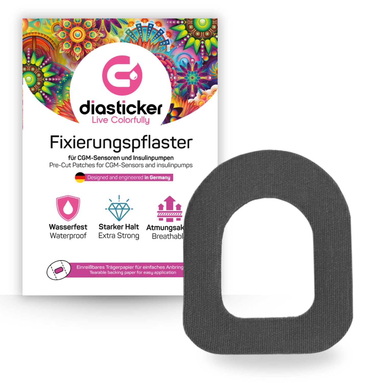 Diasticker® Omnipod Fixierpflaster 'Schwarz' 10 St