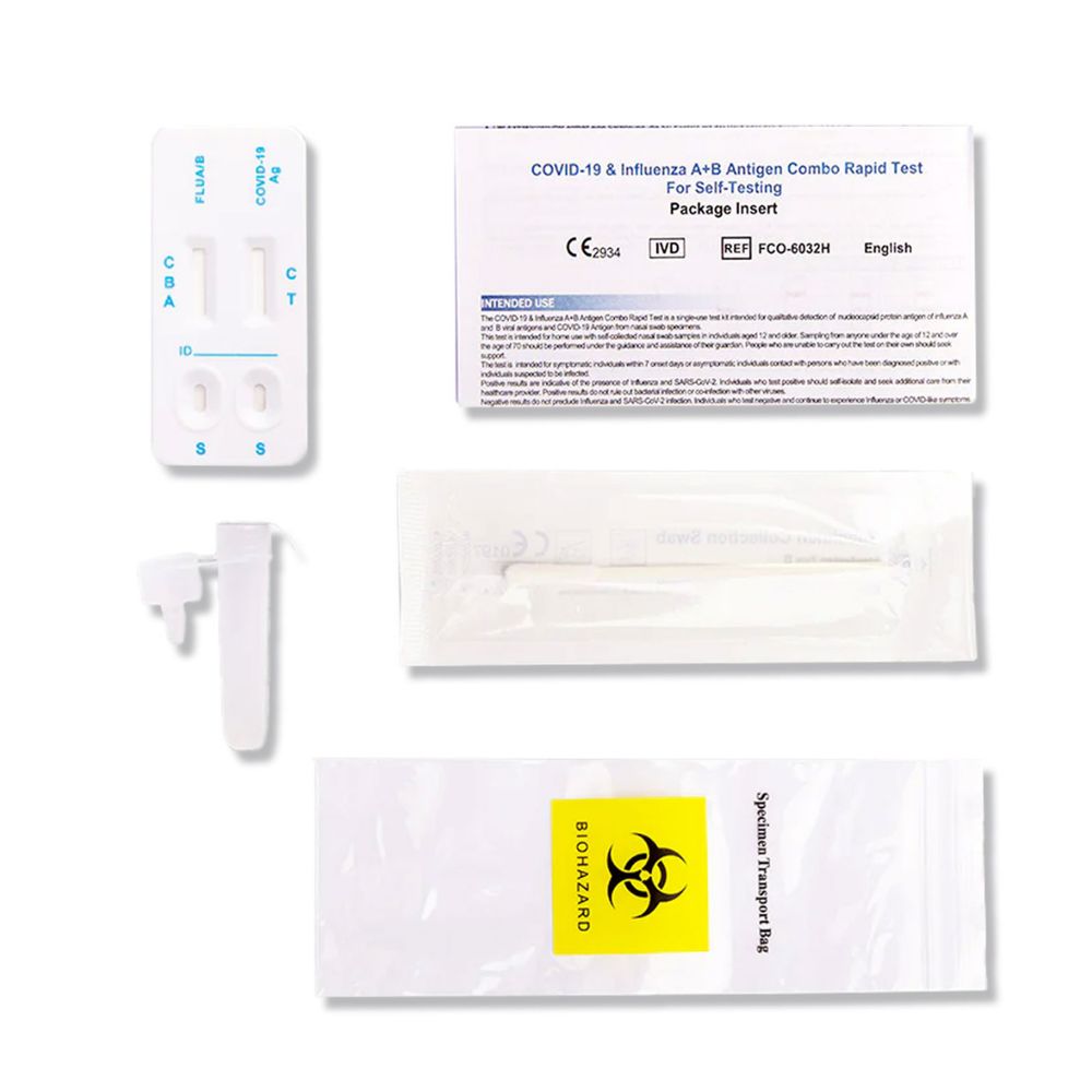 3in1 Safecare Influenza A+B Antigen + Covid-19 Combo Rapid Test + GRATIS NANOVIO FFP2