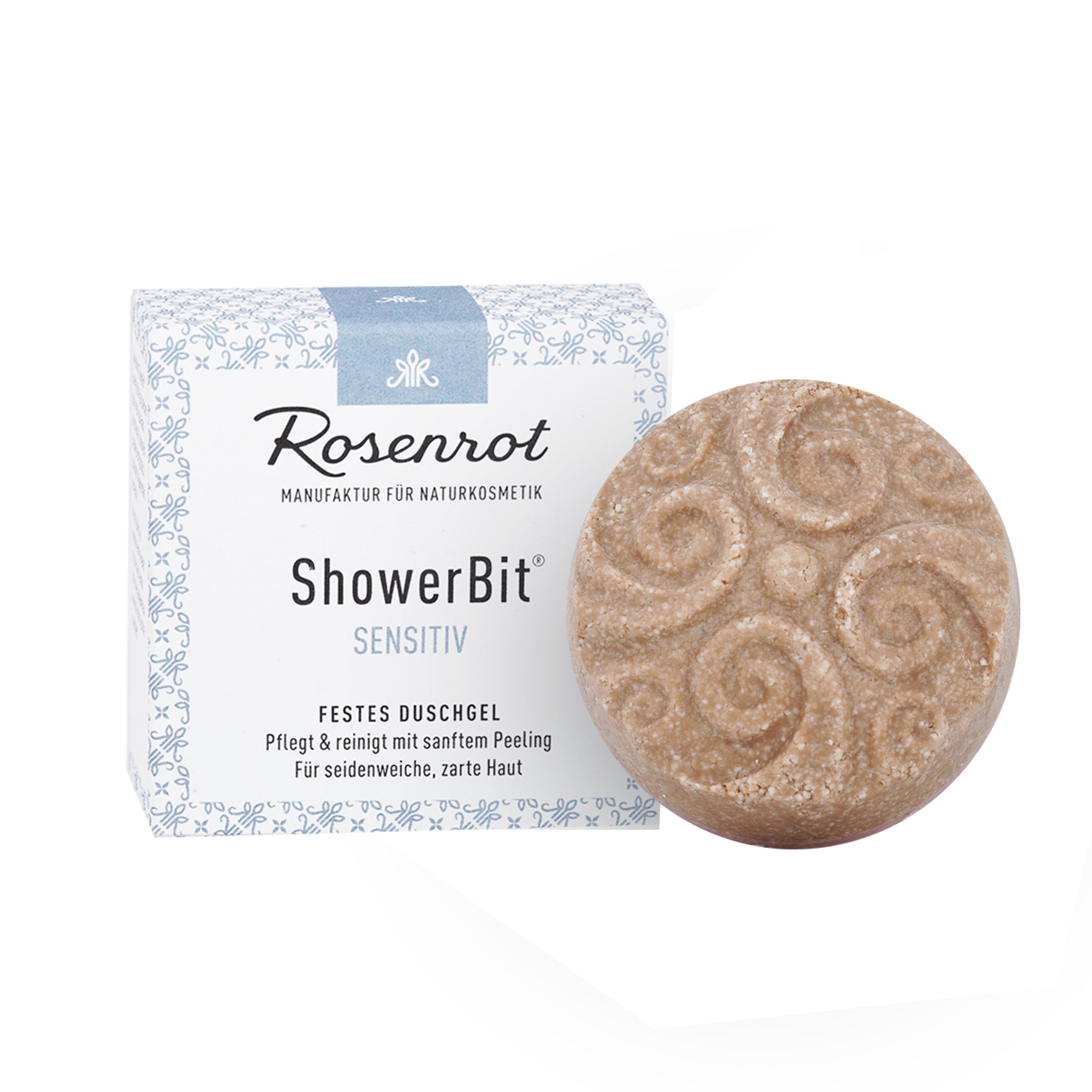 Rosenrot Naturkosmetik - ShowerBit® - festes Duschgel Sensitiv