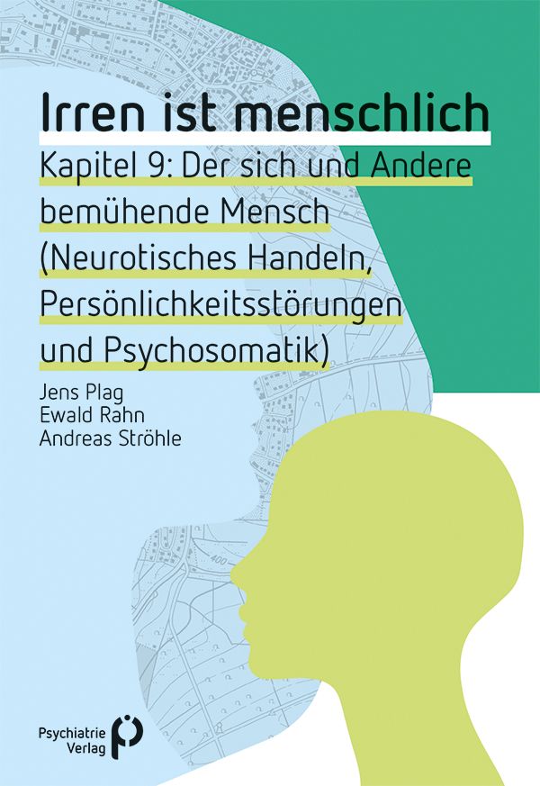 Buchcover: "Irren ist menschlich Kapitel 9". Titel, Autoren und Verlagslogo sichtbar. Hintergrund mit Stadtkarte und gelber Silhouette.