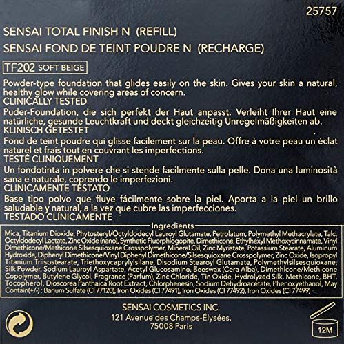 Ricarica Sensai Total Finish SPF 10 In Beige Sofisticato - Fondotinta In Polvere 11G