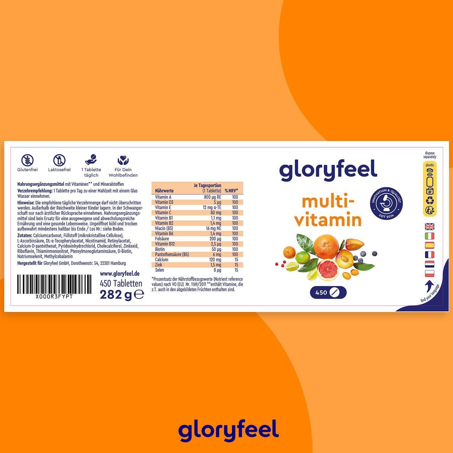 gloryfeel® Multivitamin 450 St Tabletten