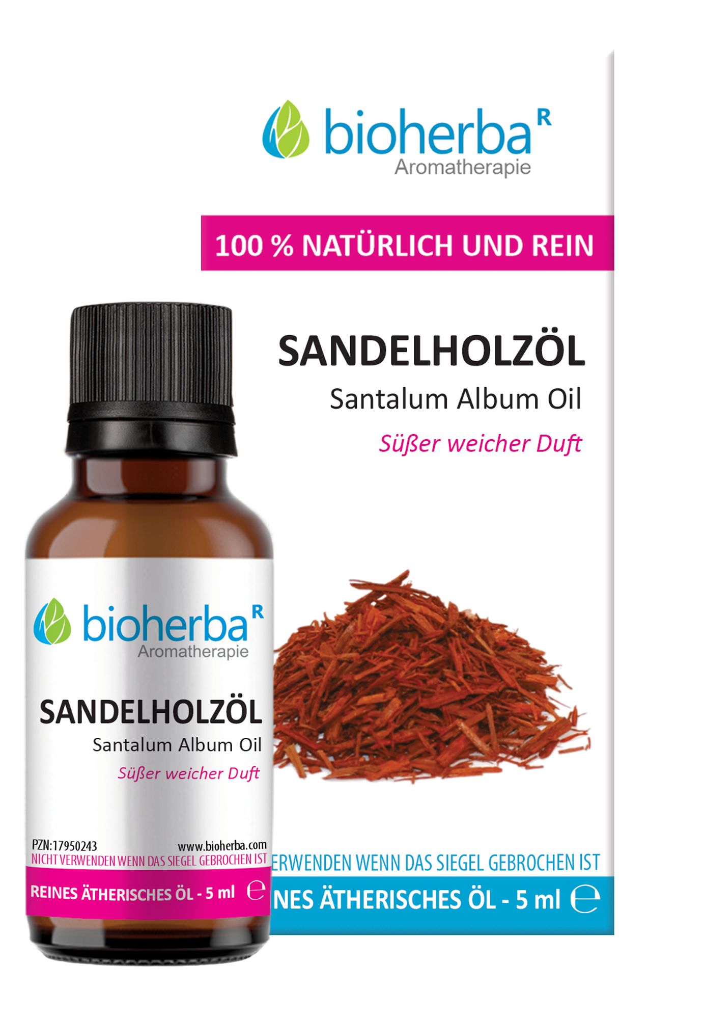 Bioherba Sandelholzöl Santalum Album Oil Reines ätherisches