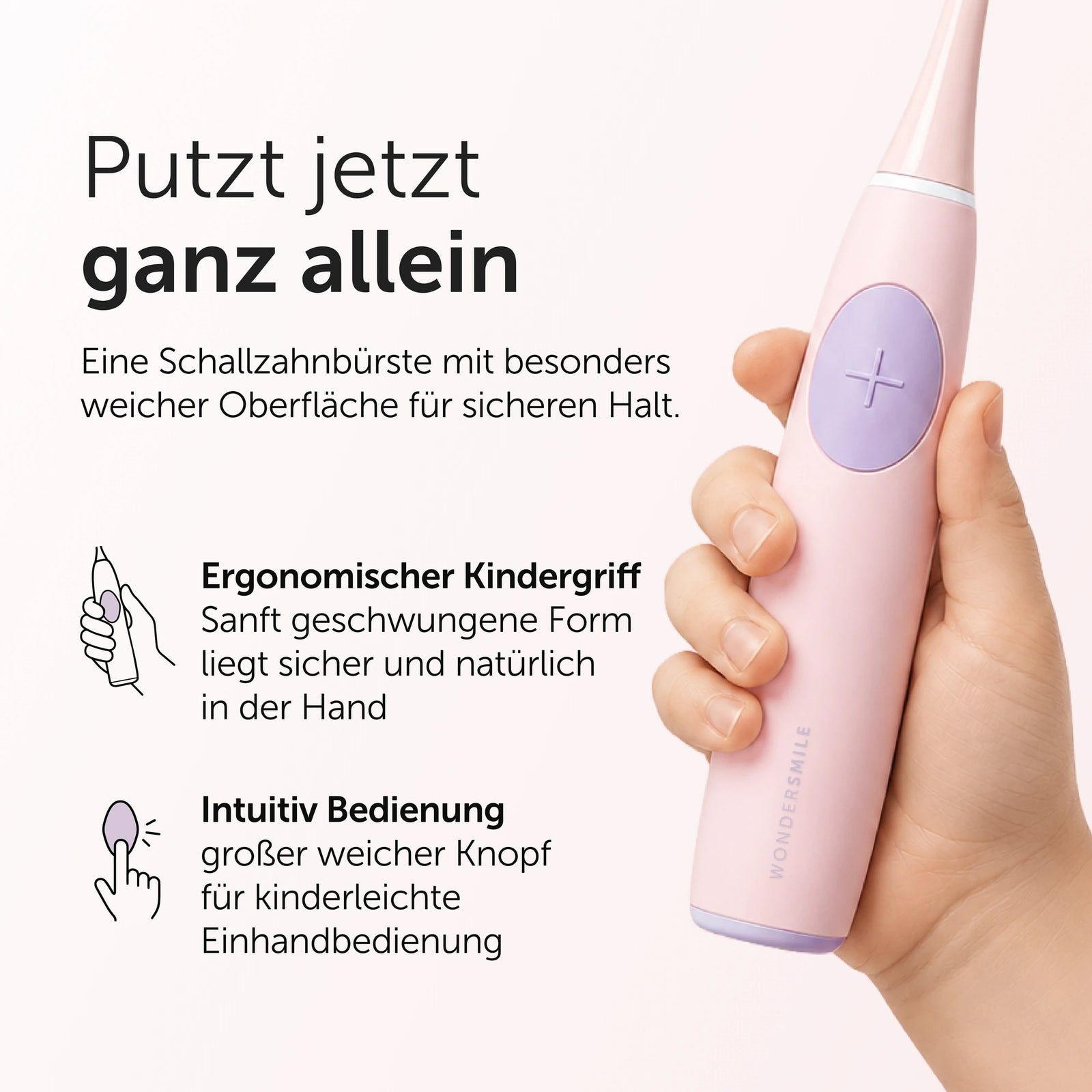 Wondersmile Kids Bürstenköpfe Fairy Rose - Ersatzbürstenköpfe extra weich