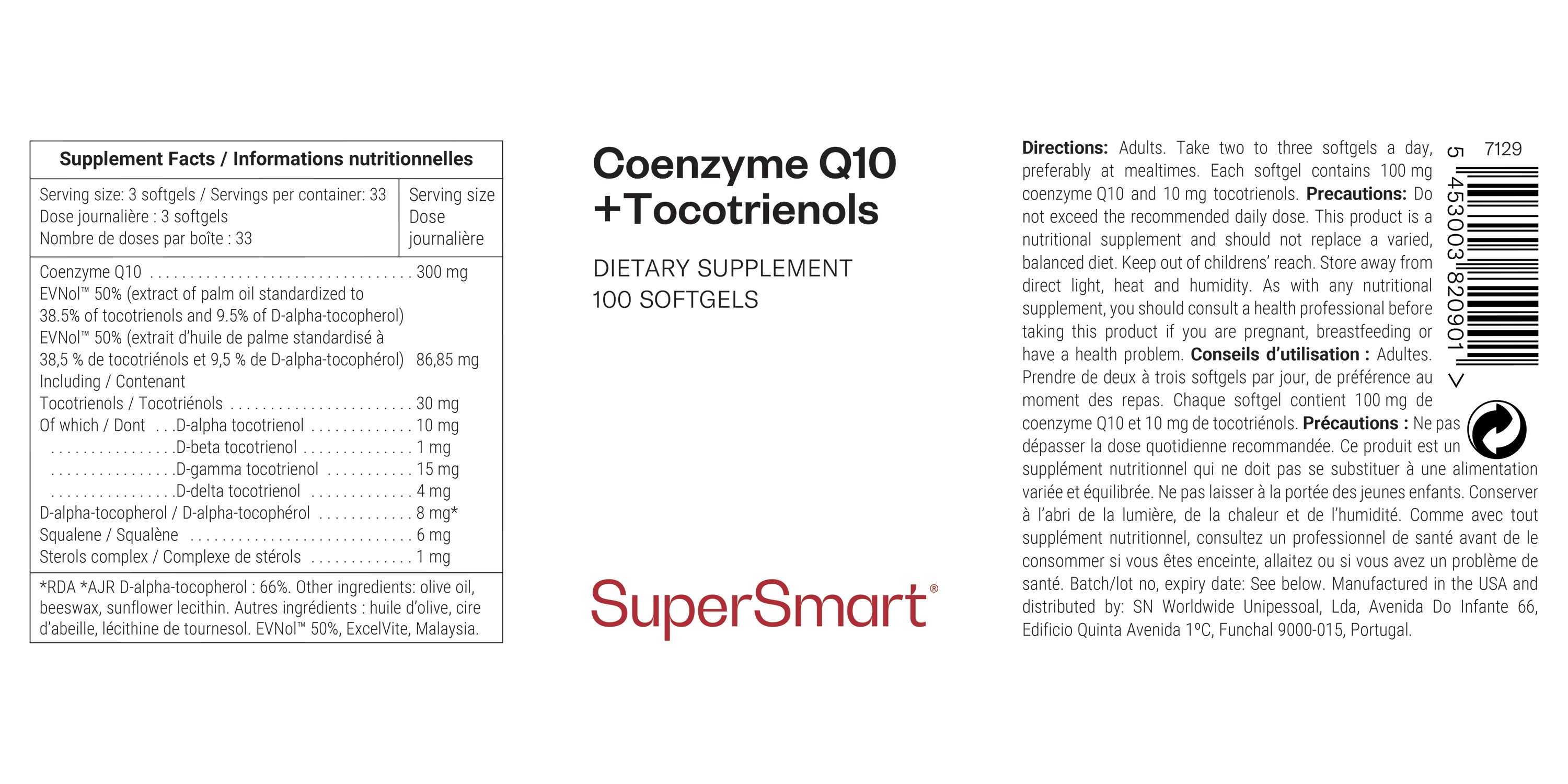 SuperSmart - CoQ10 + Tocotrienols 100 St