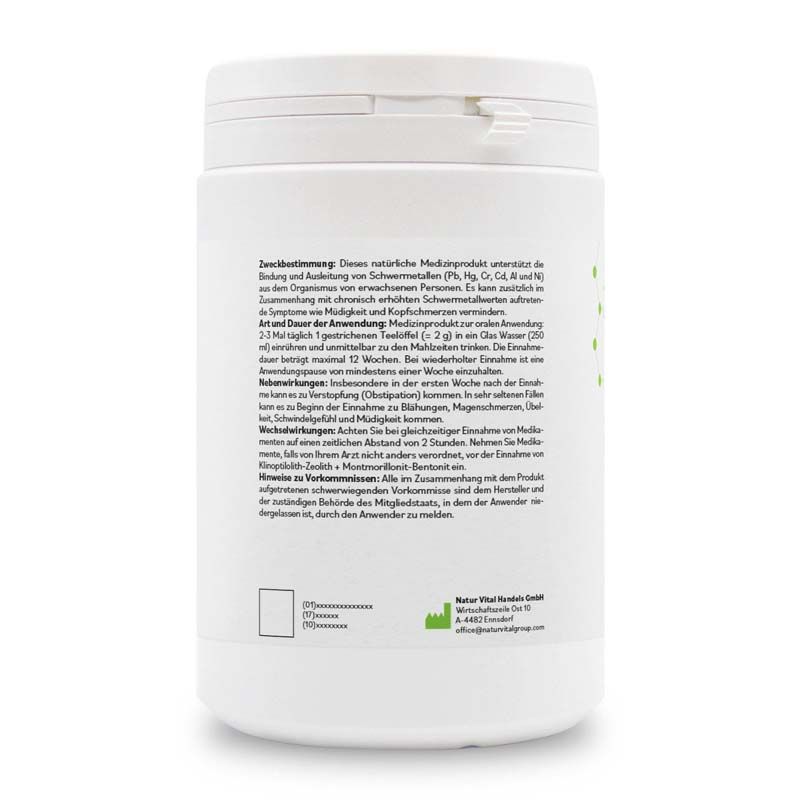 ZeoBent MED Detox-Pulver 650 g Pulver zur Herstellung einer Susp. zum Einnehmen