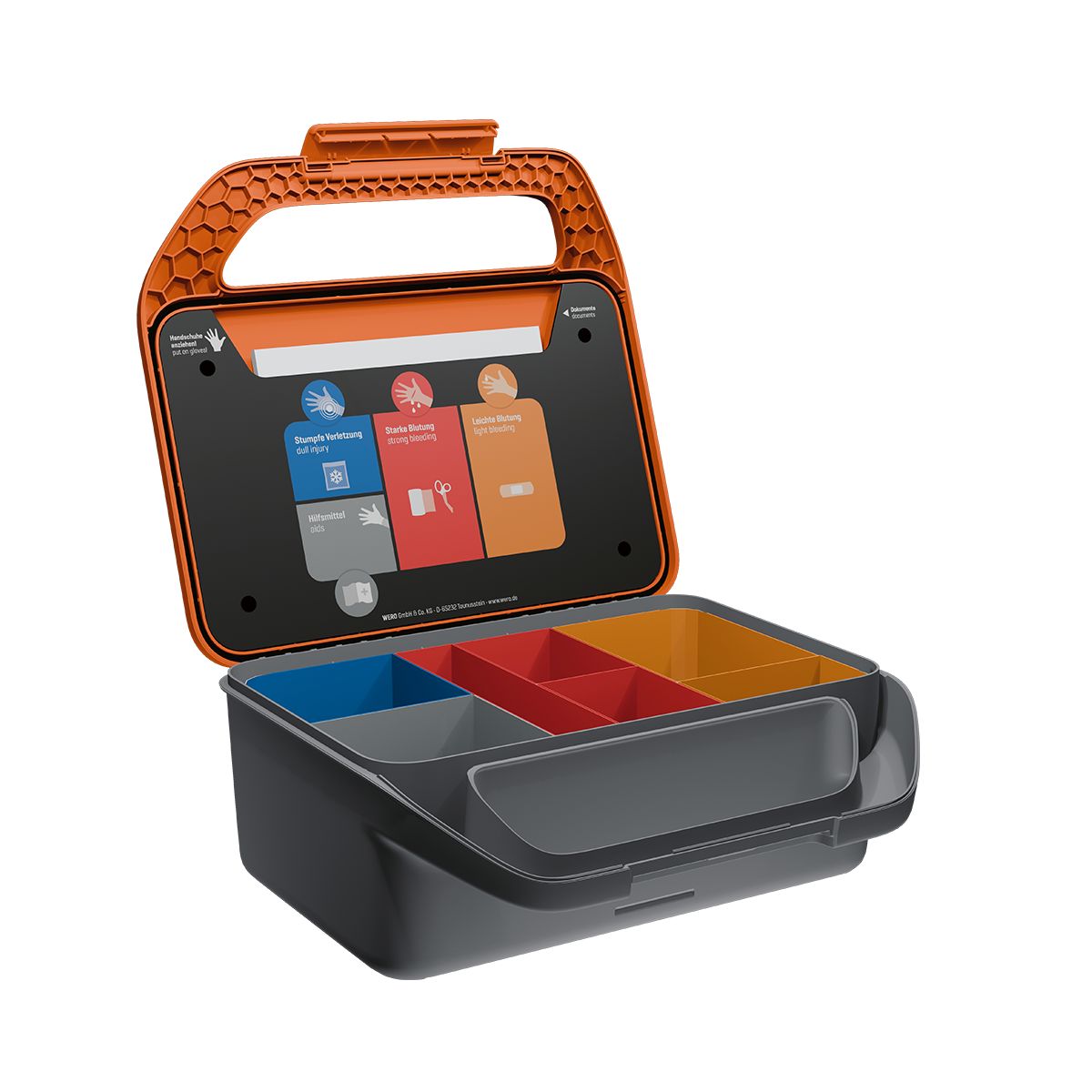 WERO Smart Case® - Erste-Hilfe-Koffer DIN 13157 - mit Weroplast® PowerTex Pflastern