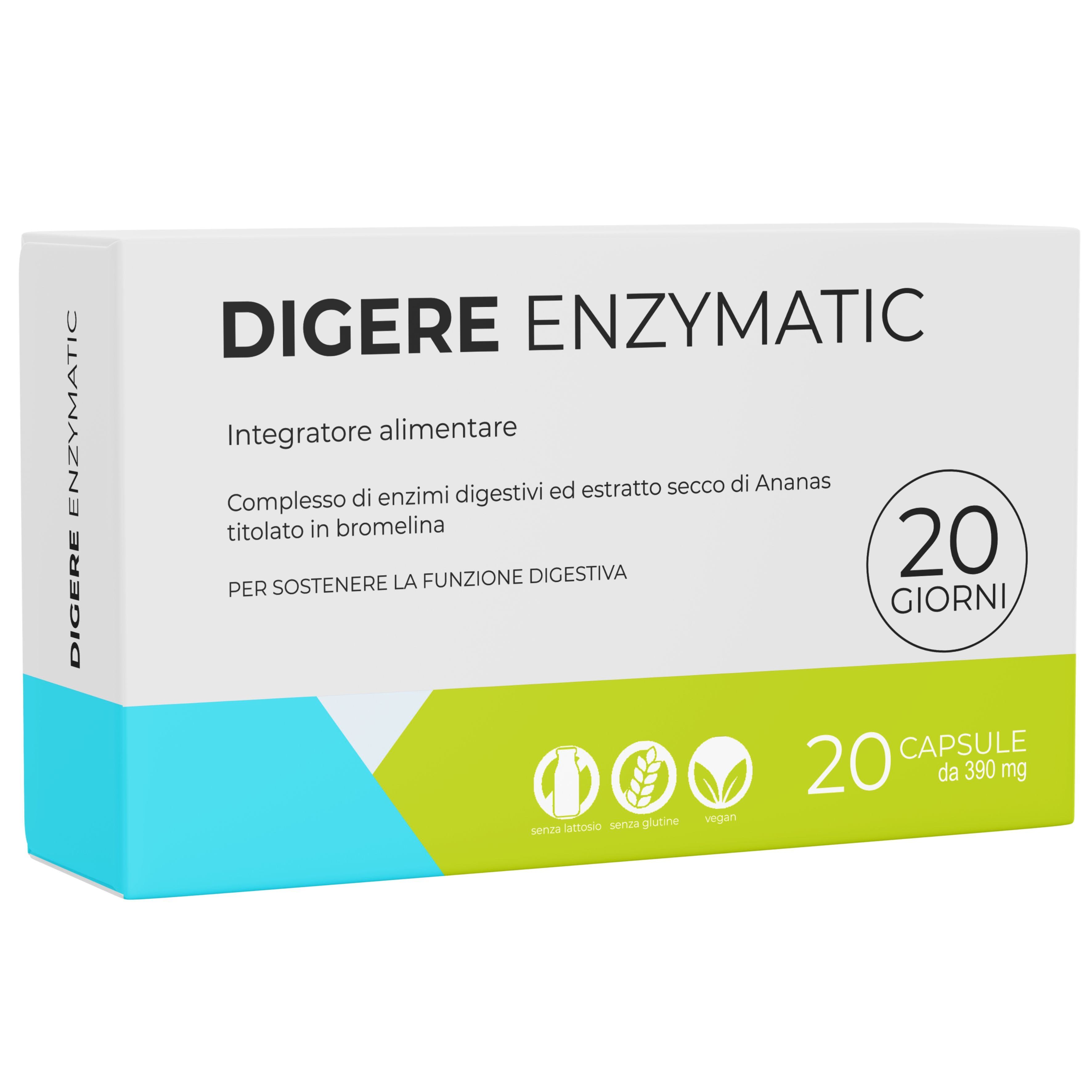 Enzimi Digestivi Completi - Gonfiore Addominale e Intolleranza Lattosio - Digere Enzymatic