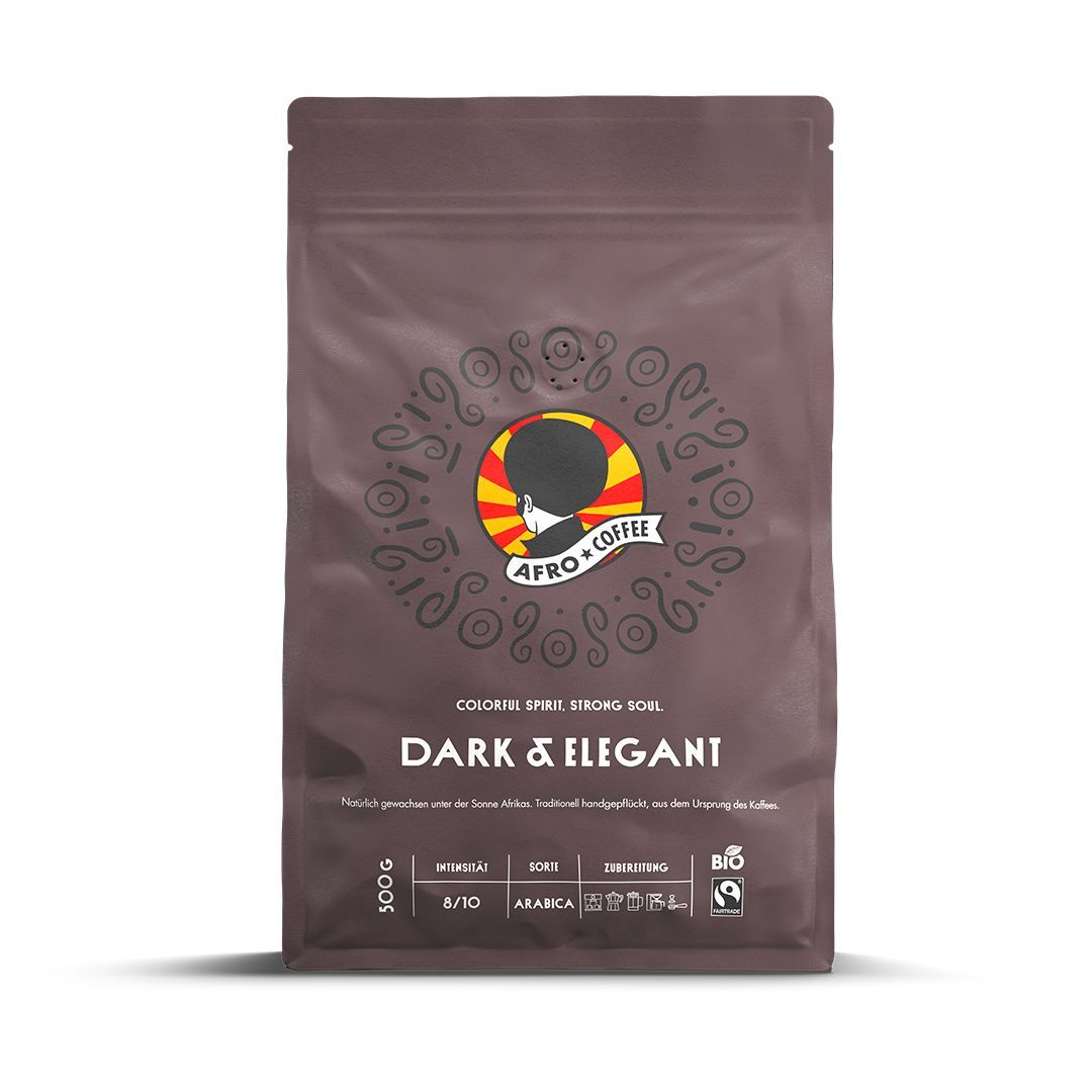 Bio Afro Coffee Dark & Elegant Premium Kaffeebohnen 500 g