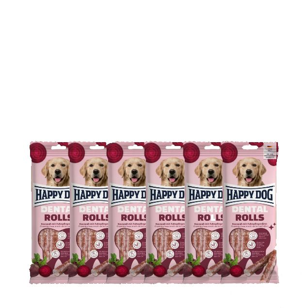 Happy Dog Dental Snacks Rolls für Hunde 6 St