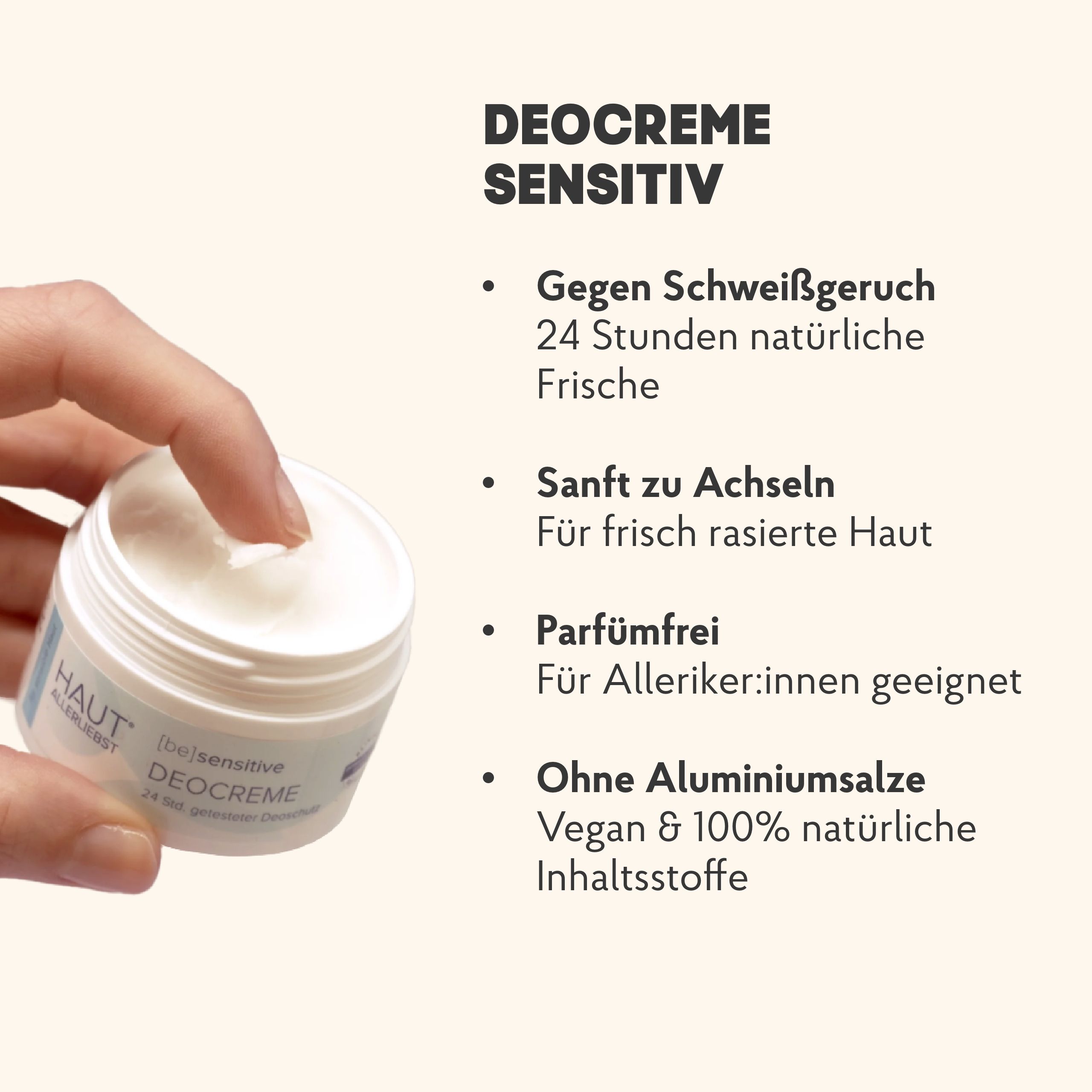 HAKA Deocreme für sensible Haut, 24h Deo-Schutz