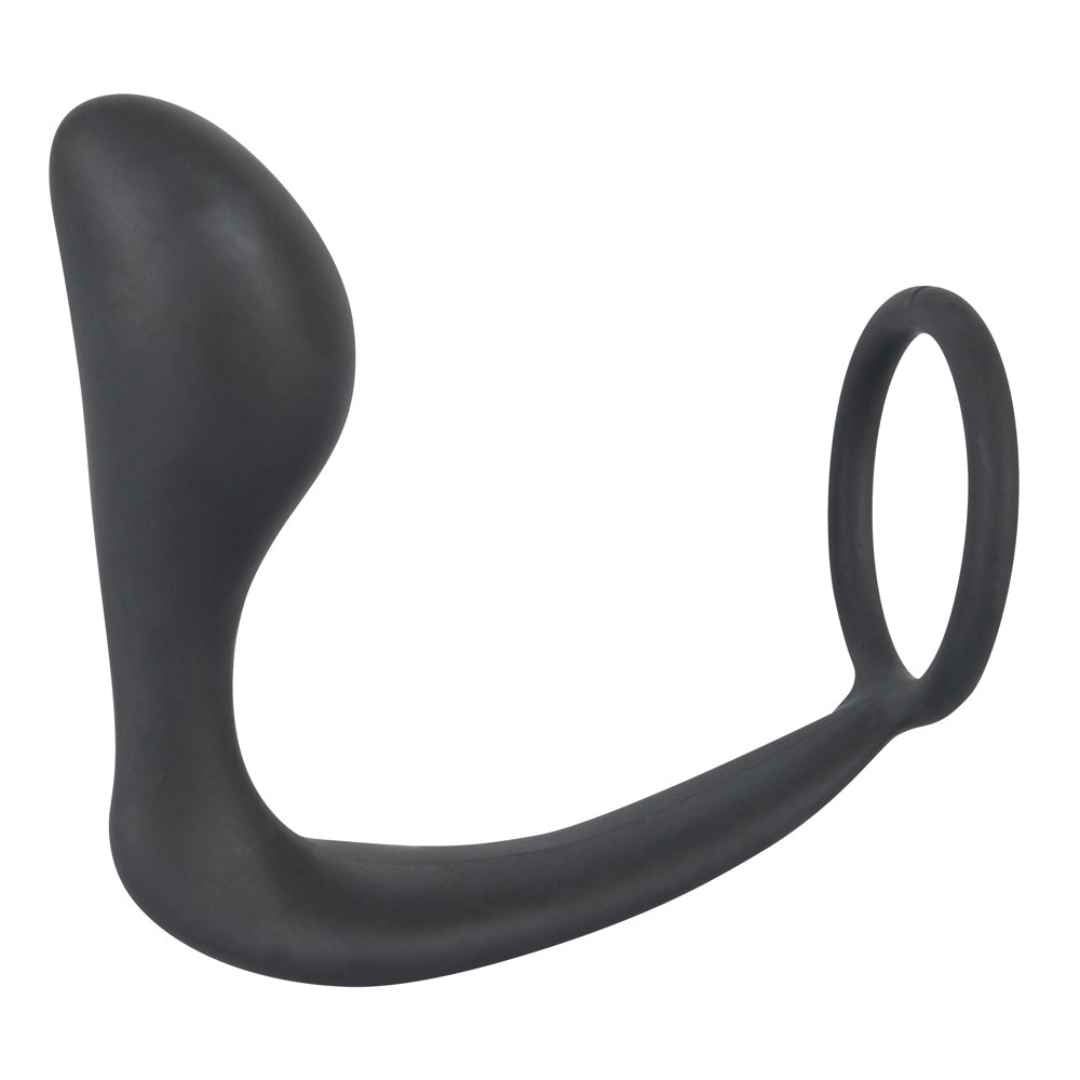 Penis-/Hodenring mit Analplug von Black Velvets 1 St Analdehner