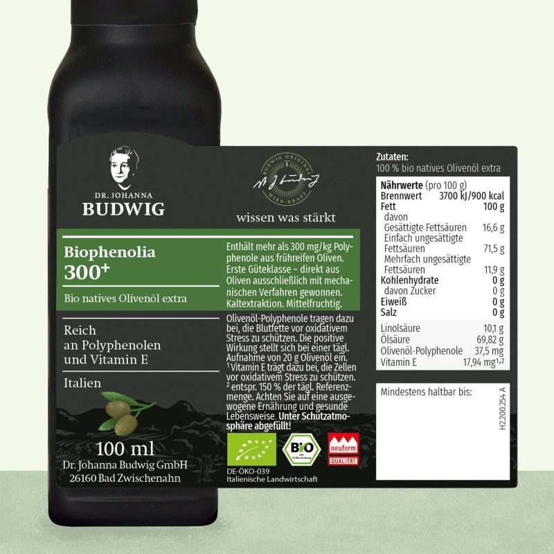 Dr. Budwig Biophenolia 300+ 100 ml Öl