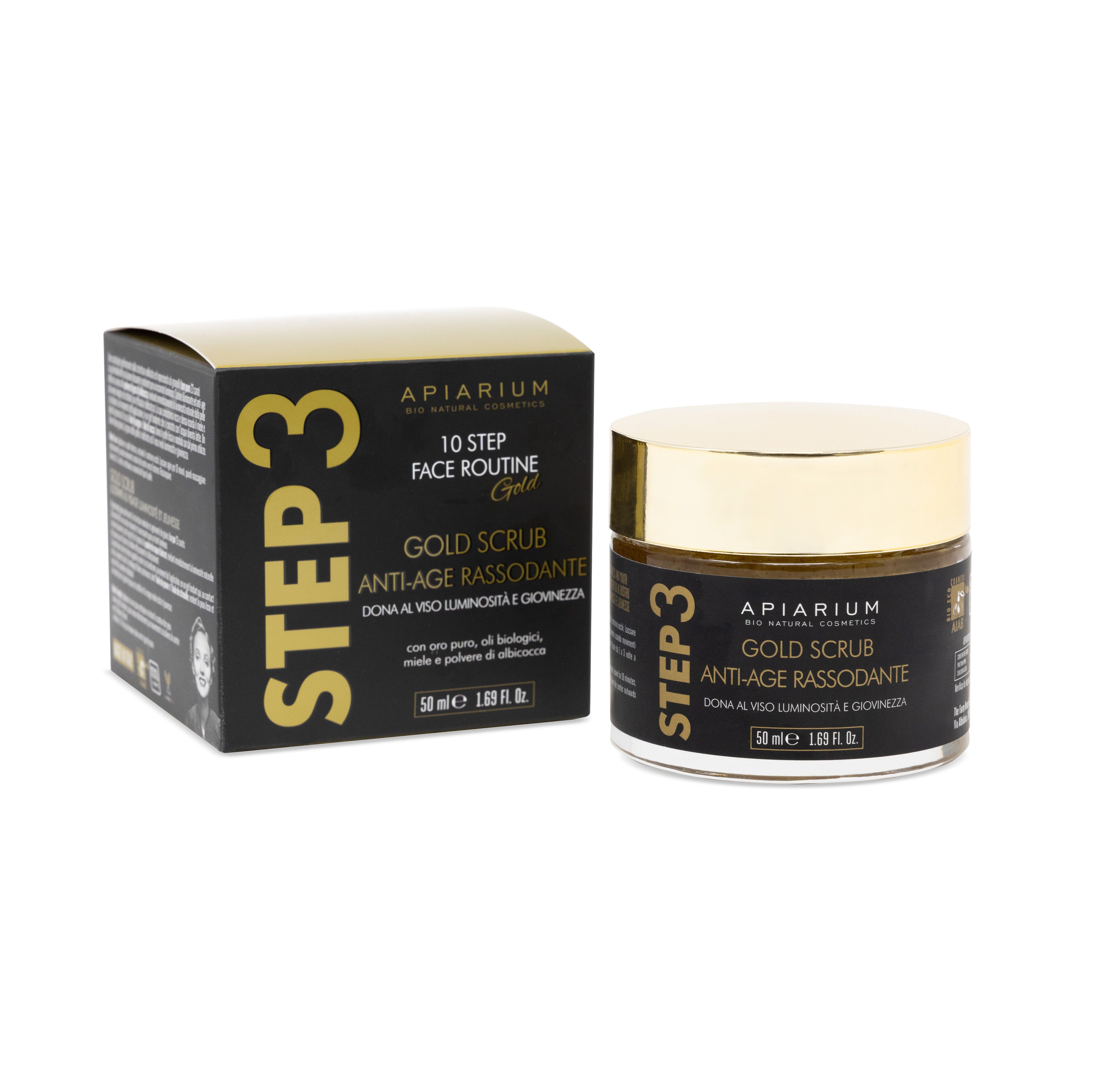 Apiarium Bio Gold Scrub Viso Anti-Age Rassodante Step 3