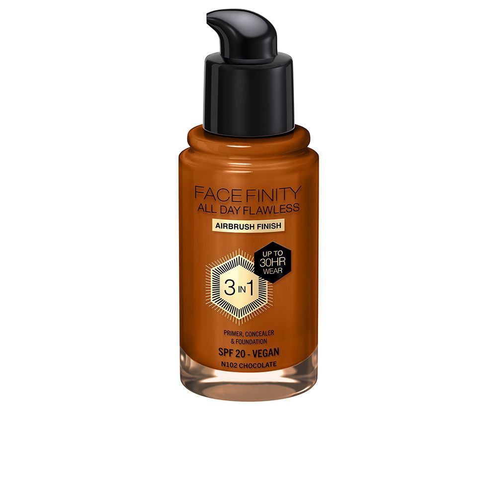 FACEFINITY ALL DAY FLAWLESS 3 IN 1 Foundation N102-Schokolade 30 ml