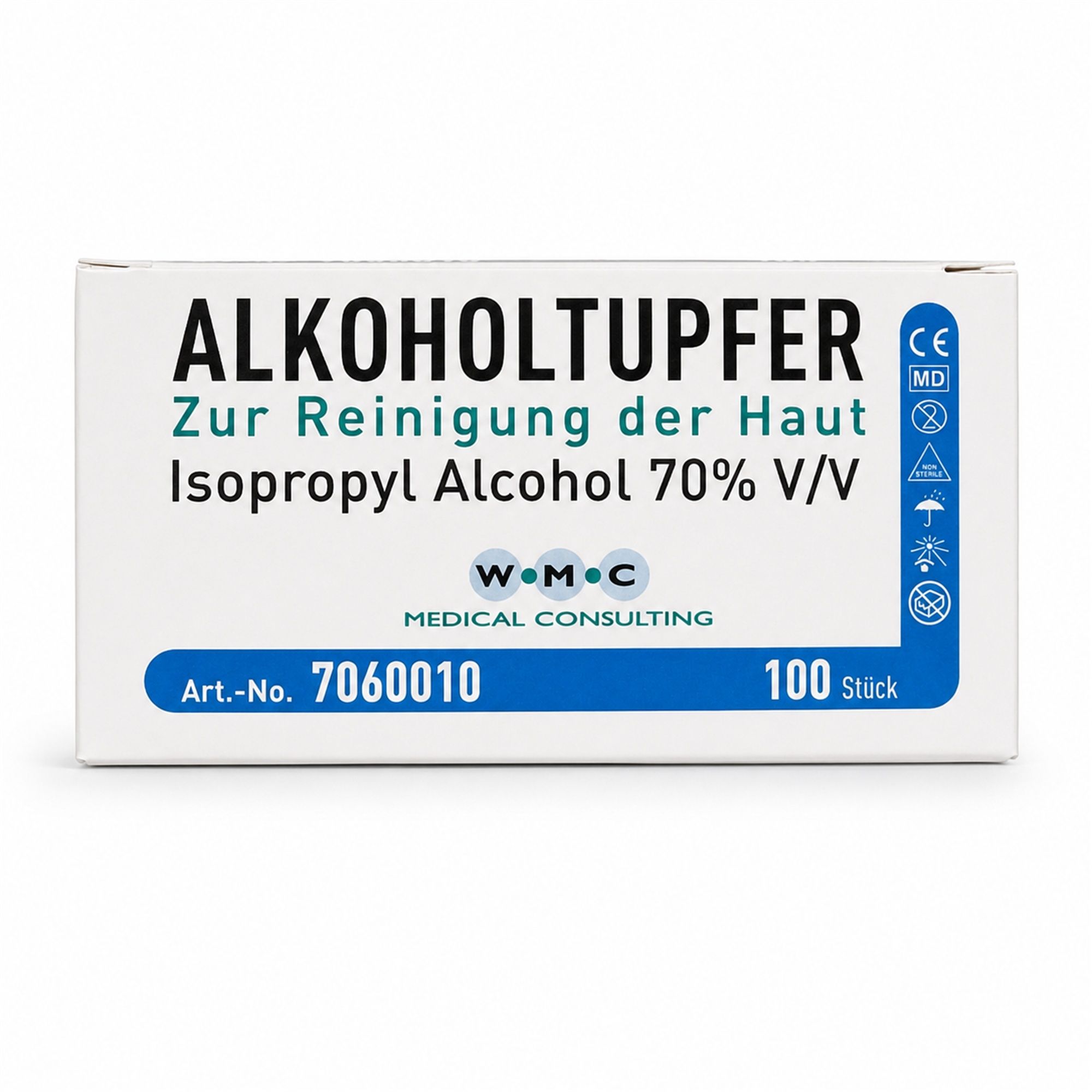 WMC Alkoholtupfer 70 % Isopropylalkohol zur Hautreinigung