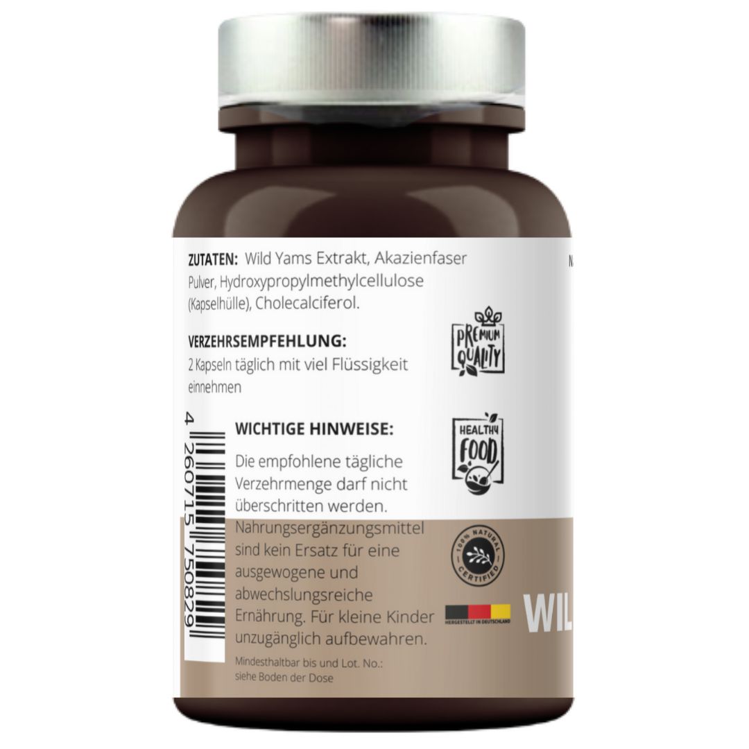 Wild Yam Extrakt + Vitamin D3 180 Kapseln