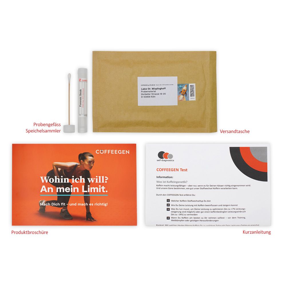 COFFEEGEN® Koffein-Gentest Laboranalyse für zu Hause