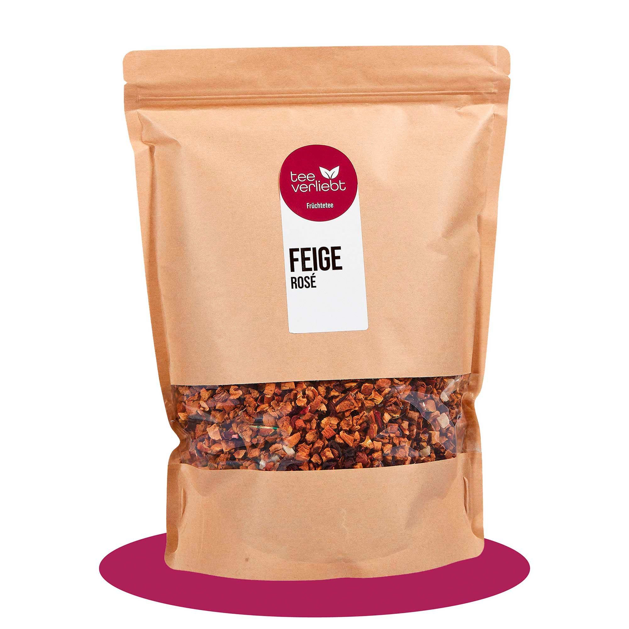 teerveliebt - Feige Rosé loser Früchtetee Großpackung I Mild-exotischer Früchtetee mit Feigennote