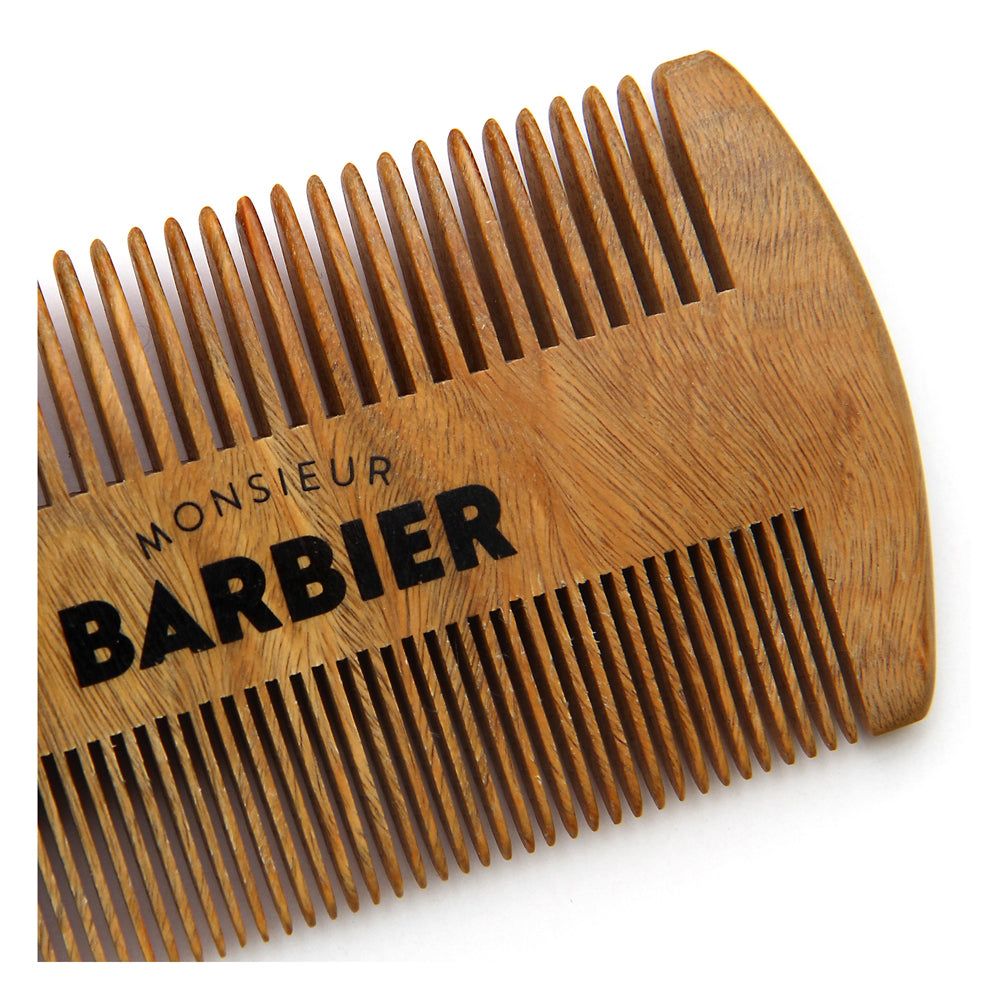 Monsieur BARBIER - Doppelseitiger Bartkamm aus Sandelholz