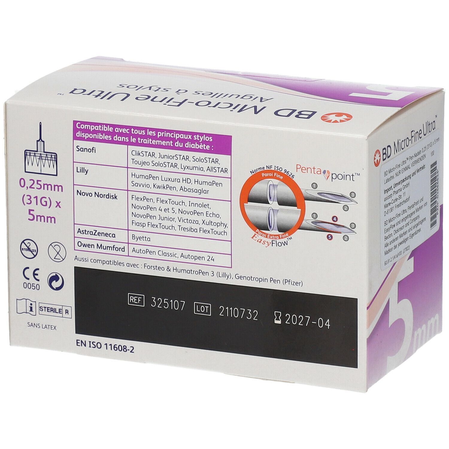 BD Ultra-Fine™ 5 mm 31G x 5 mm