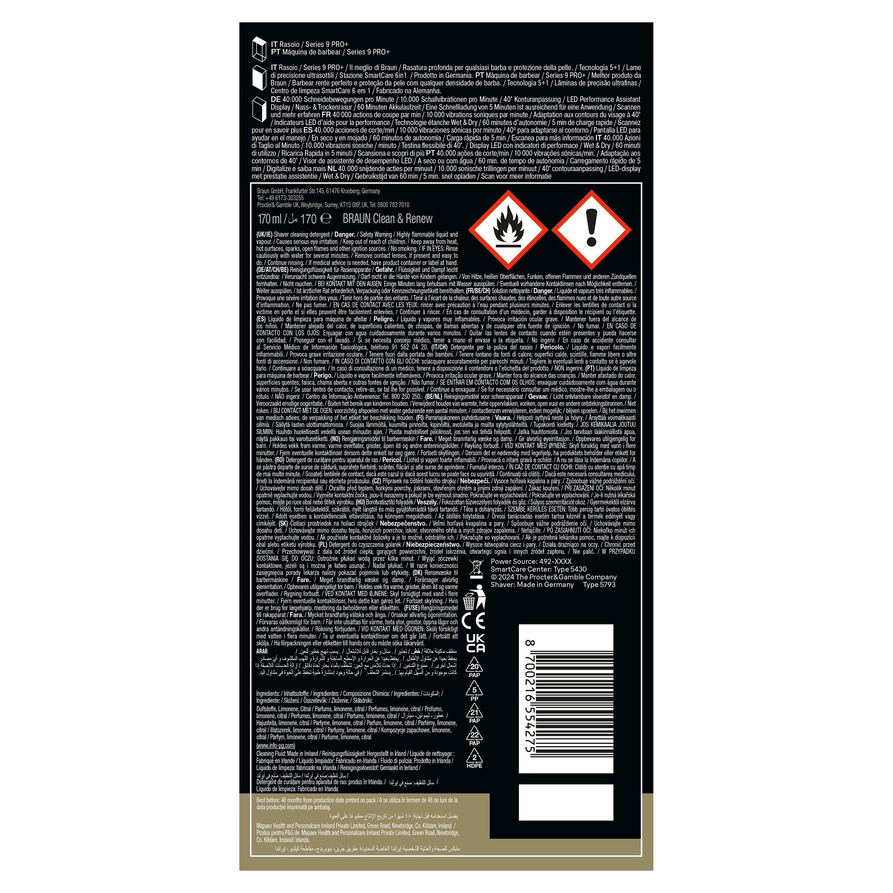 Braun - Elektrischer Herrenrasierer "Series 9 Pro+ 9660cc "