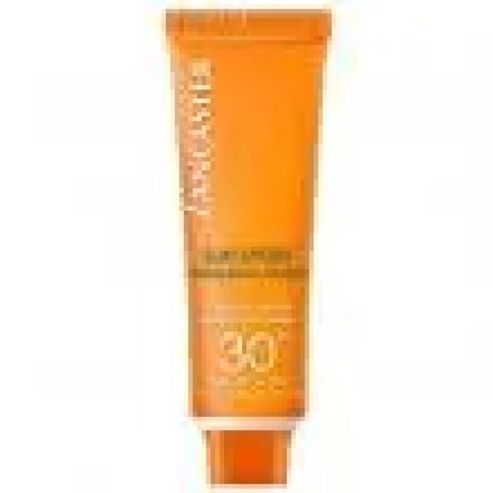 Orange Tube Lancaster Sun Sport Invisible Face Gel SPF30. Vegan-Formel. Wasserfest.