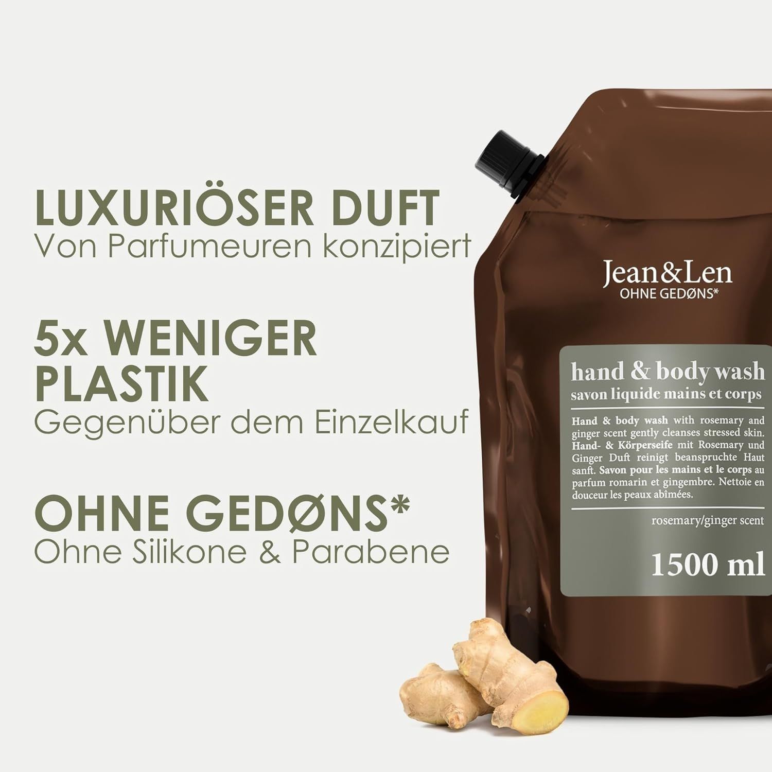 Jean & Len Hand & Body Wash Rosemary und Ginger