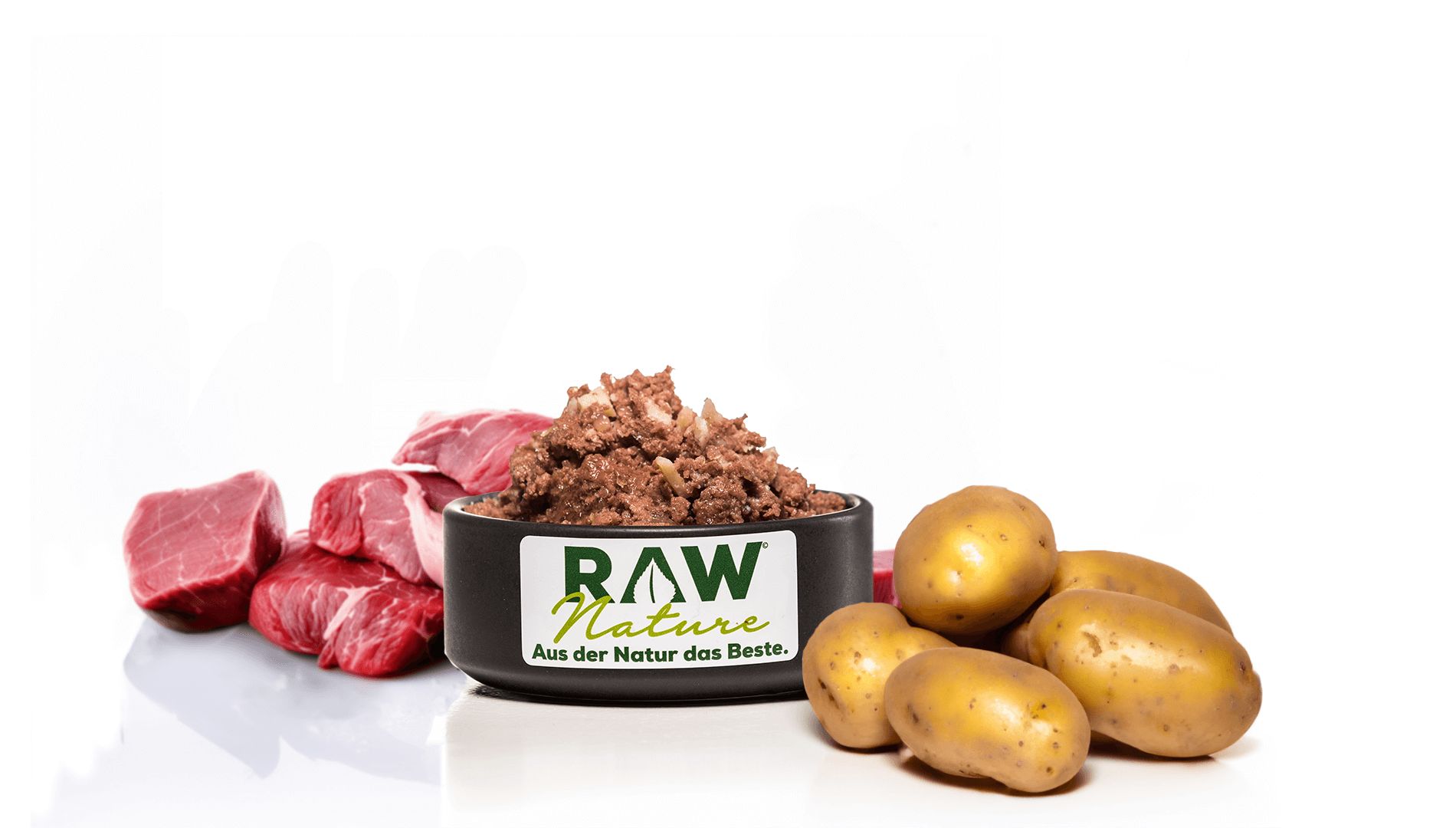 RAW Nature Nassfutter Pferd mit Kartoffeln, ideal für sensible Hunde