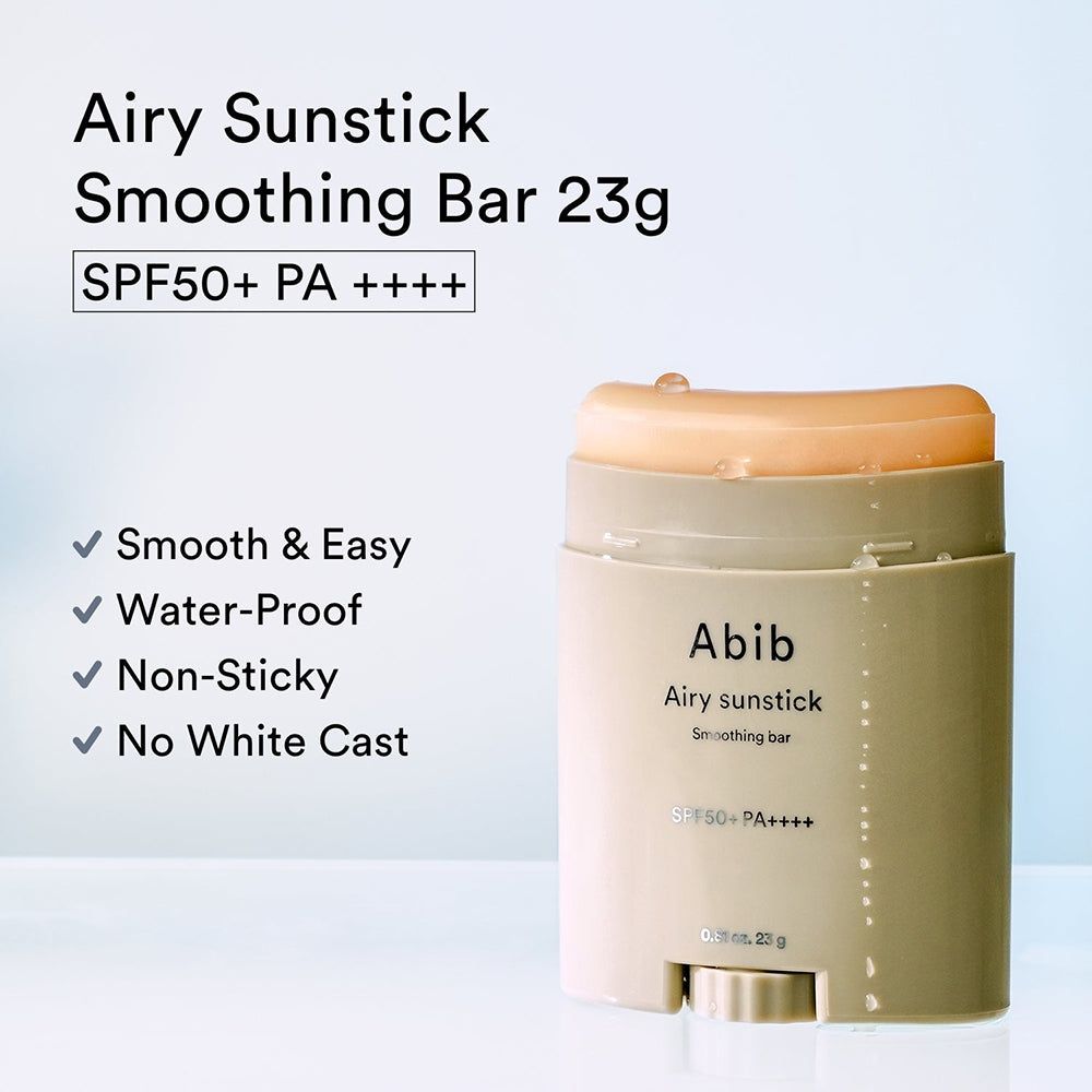 Abib Airy Sunstick mit SPF50+ PA++++, glättender Sonnenstick 23g.