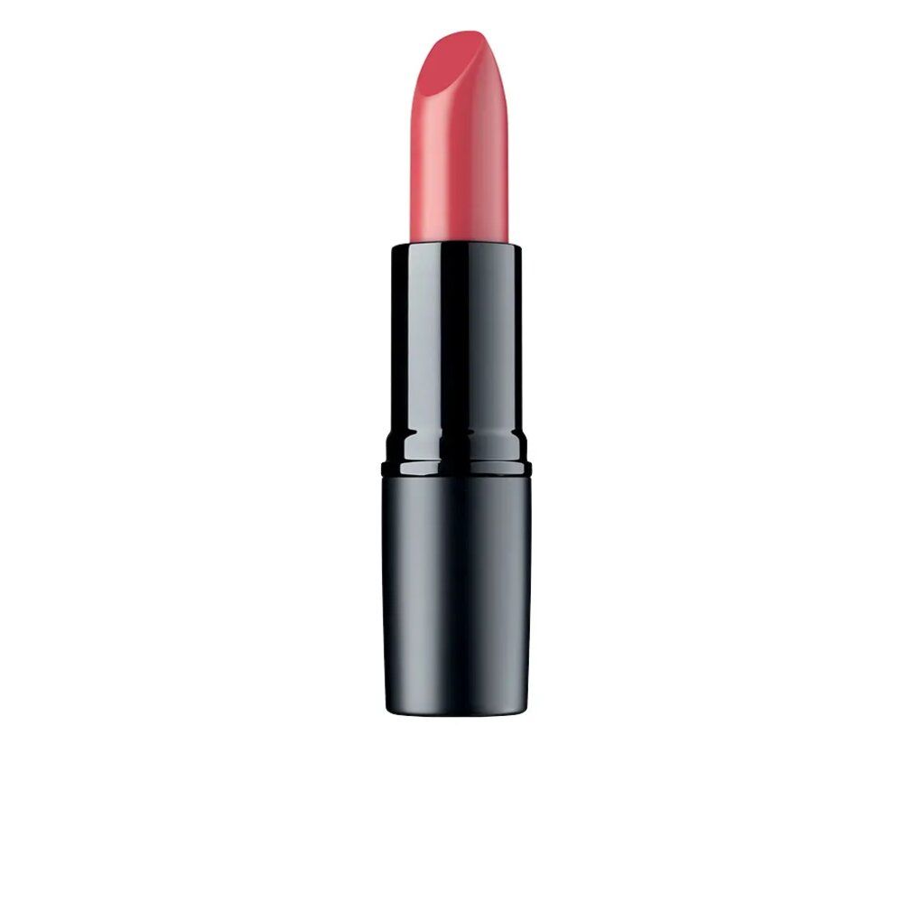 Rosafarbener Lippenstift in schwarzer Hülse. Der Lippenstift ist geöffnet.