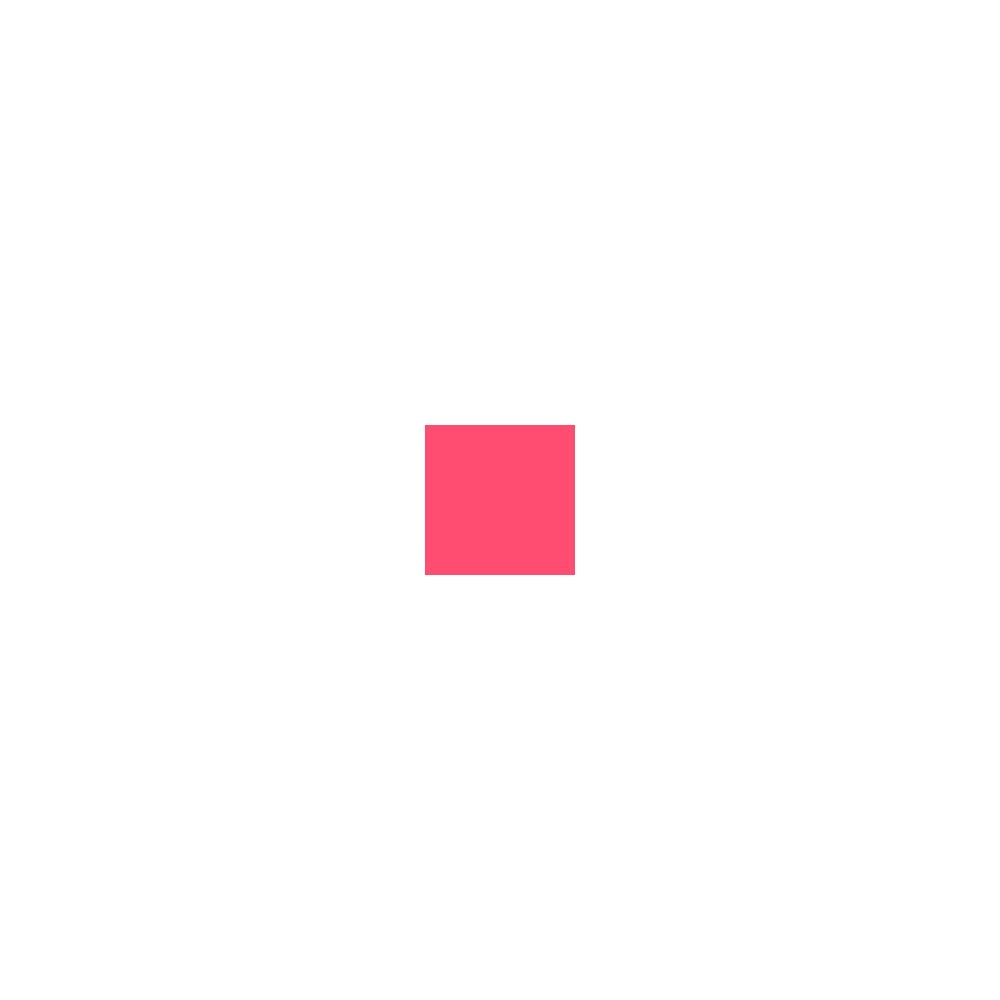 Kleines, pinkfarbenes Quadrat auf weißem Hintergrund.