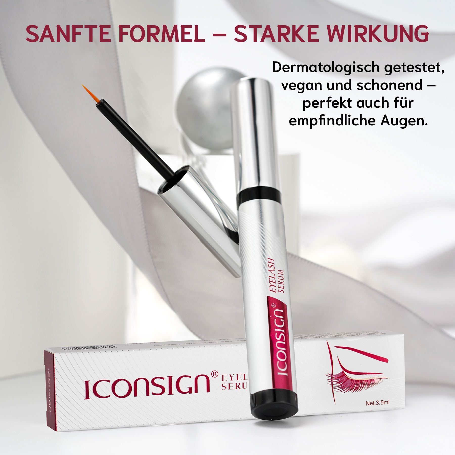Iconsign Wimpernserum Augenbrauen Serum Essence für Wimpernwachstum