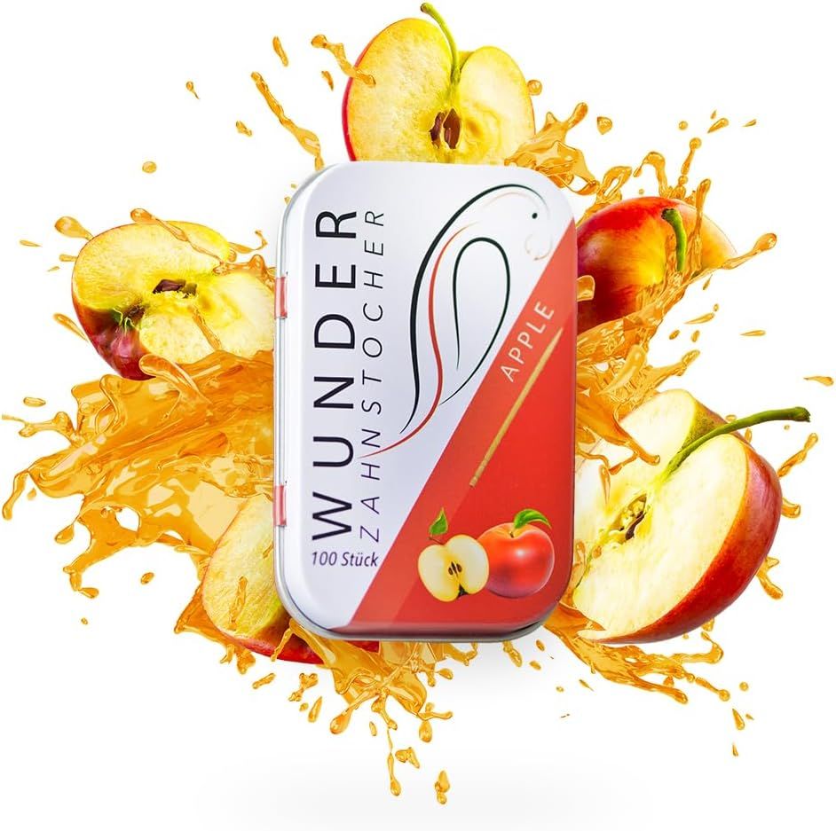 Wunder Zahnstocher mit Geschmack Apfel Metalldose