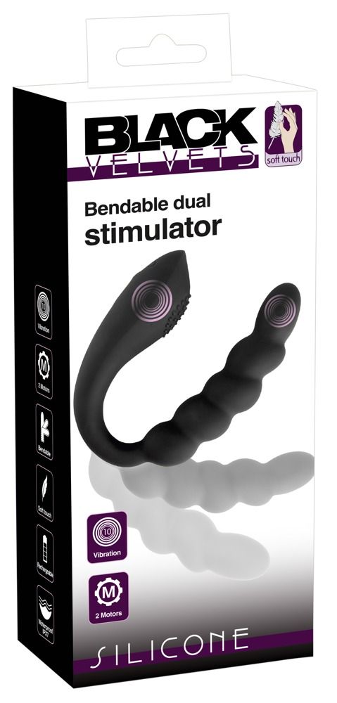 Black Velvets - Doppelvibrator - biegsamer Dual-Stimulator