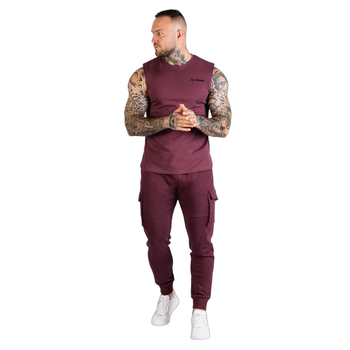 GymBeam Tanktop Herren Regular Fit TRN Eggplant