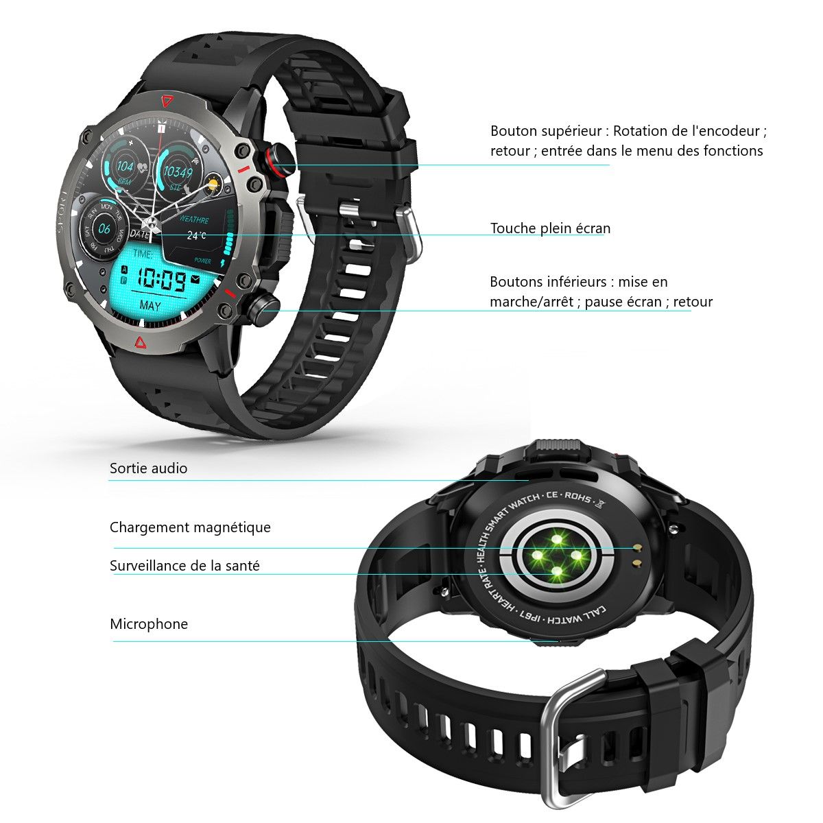 Platyne Multifunktionale Smartwatch