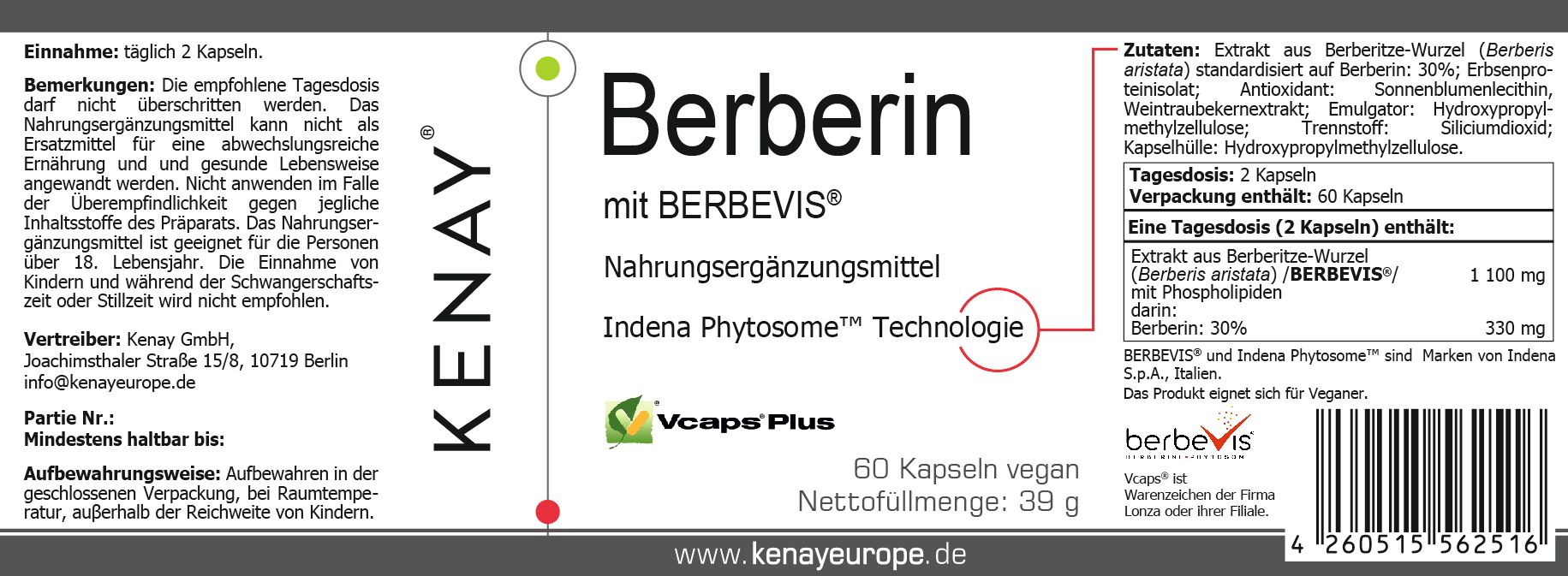Berberin mit Berbevis® KENAY®