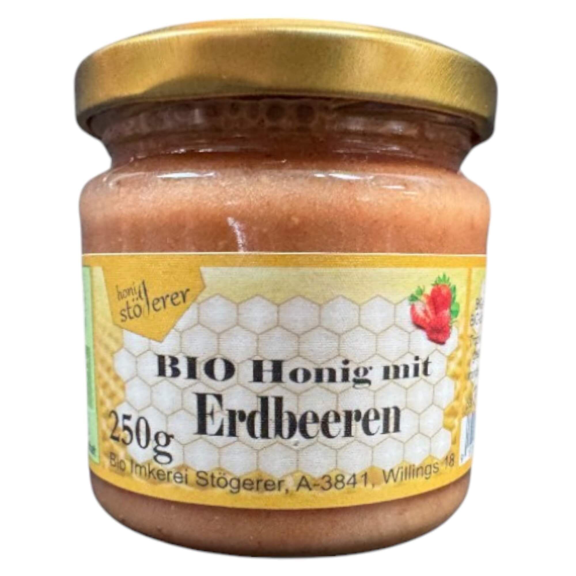 Bio Honig mit Erdbeeren 250 g
