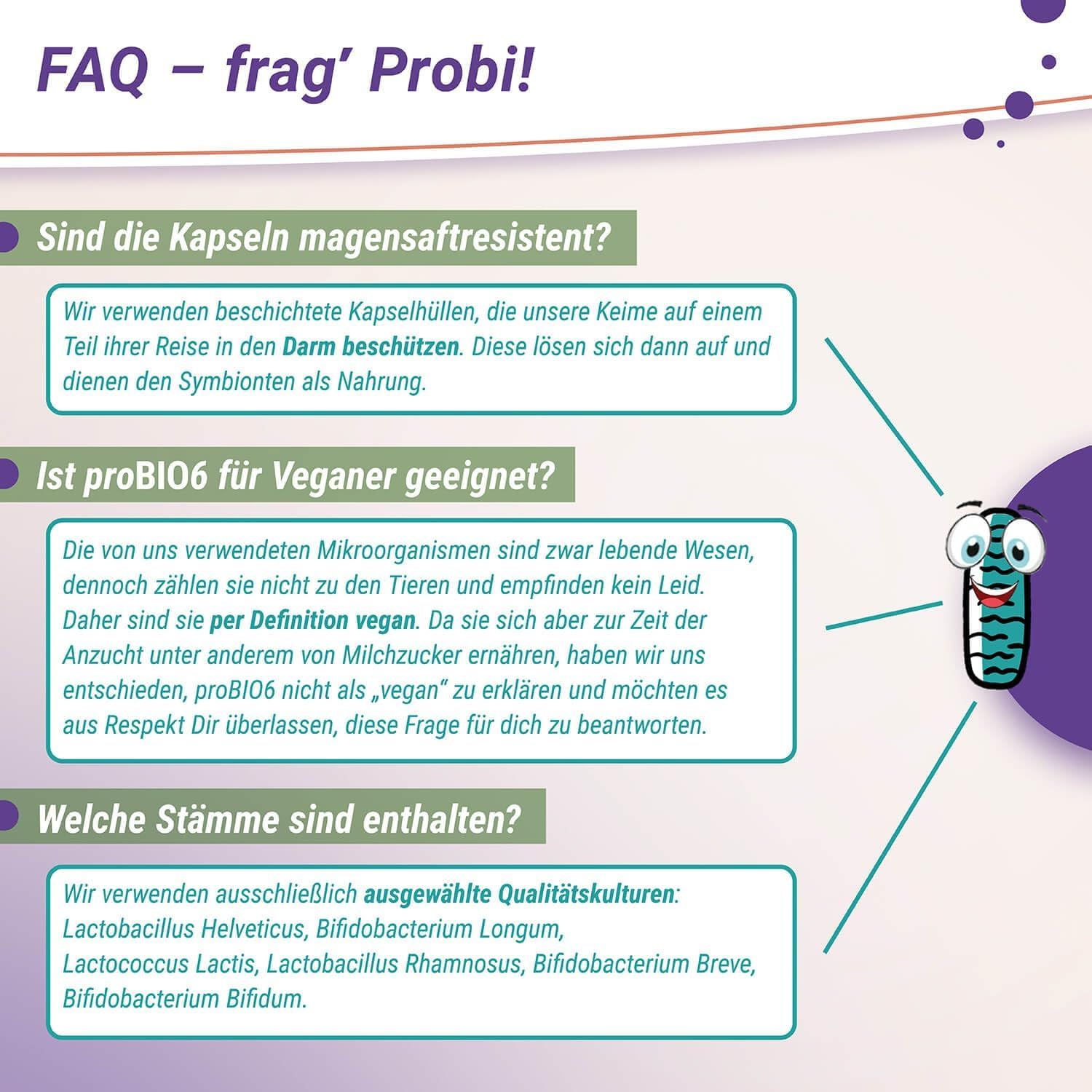 APOmia® proBIO6 Probiotika Kapseln | Intensivkur u. Monatsversorgung Darmbakterien für die Darmflora