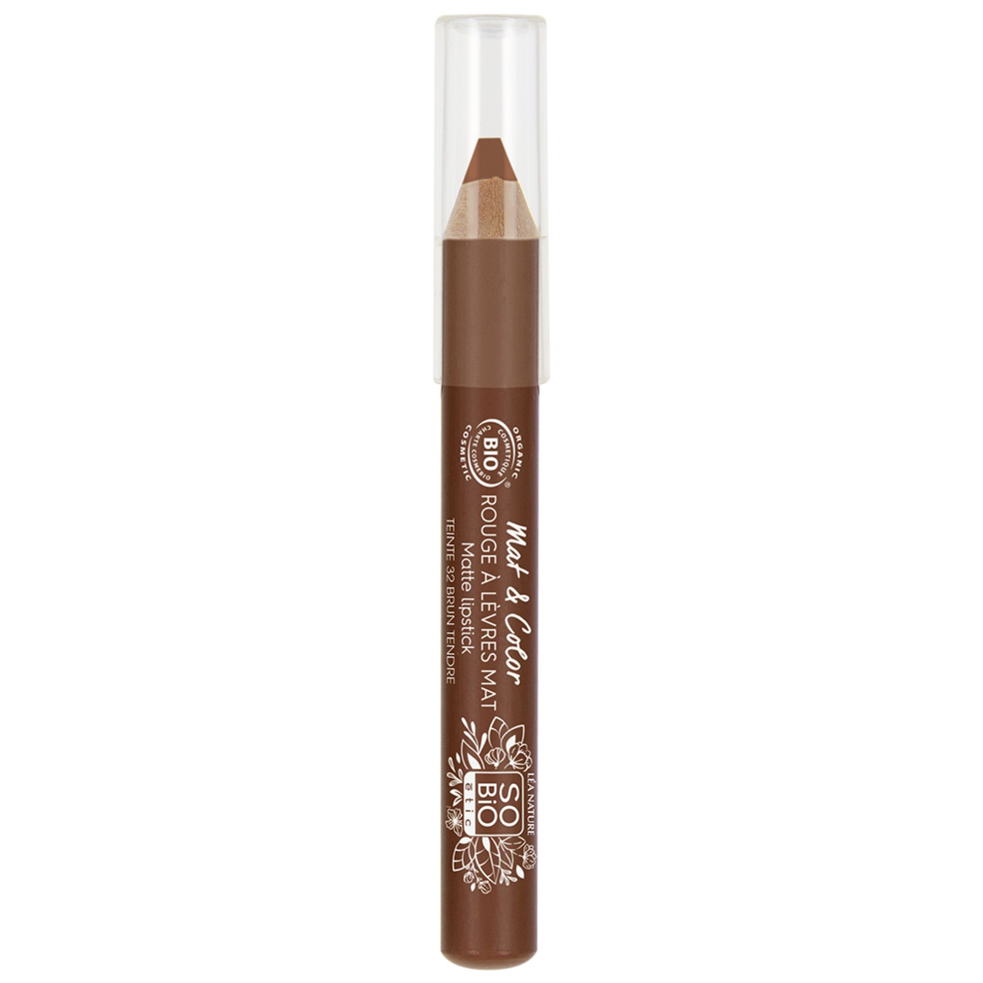 Léa Nature SO BIO étic Mat & Color Matter Bio-Lippenstift (Farbe : Zartbraun) 10x1,7x1,7 cm