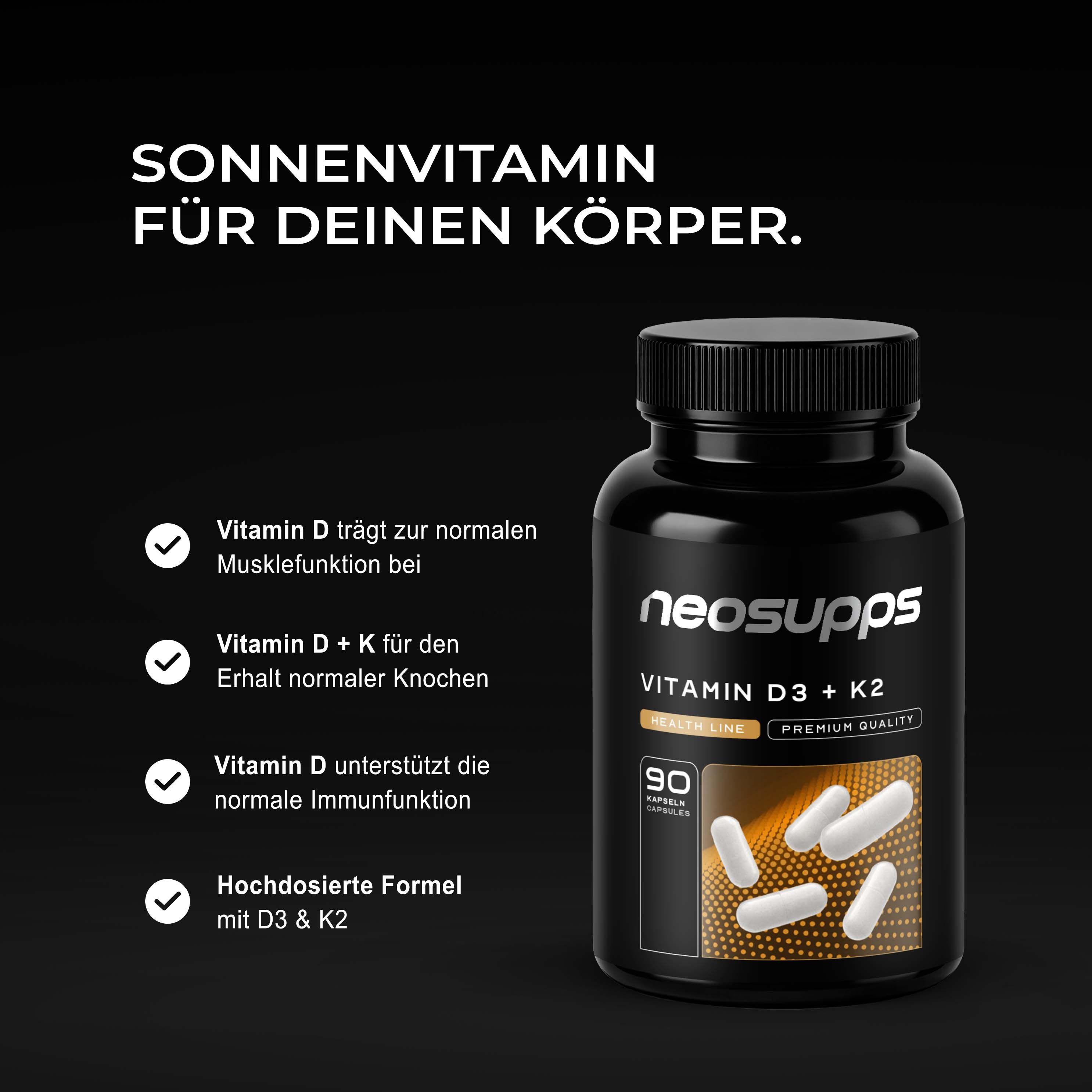 Neosupps Vitamin D3 + K2 Angebot