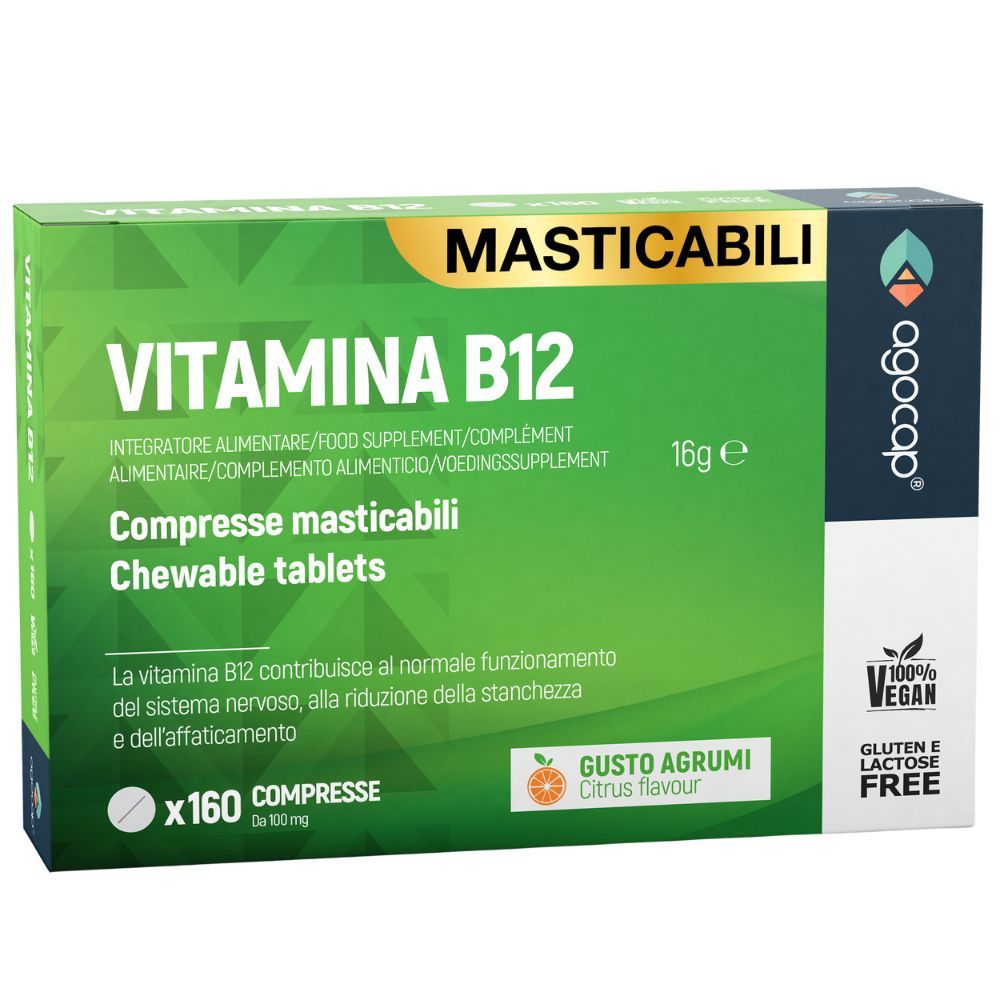 Vitamina B12 alto dosaggio vegana e masticabile