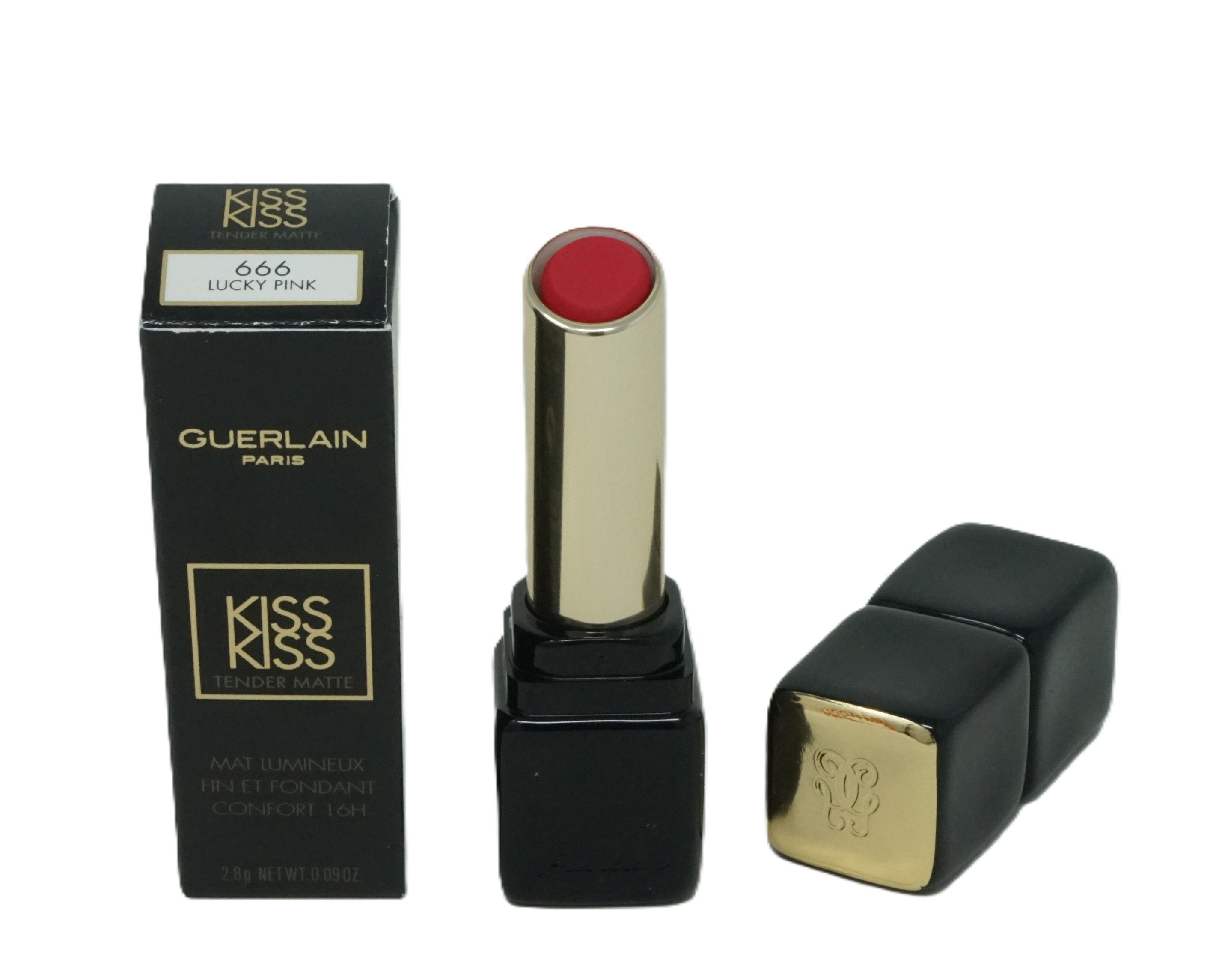 Guerlain KissKiss Tender Matte Lipstick 666 Lucky Pink