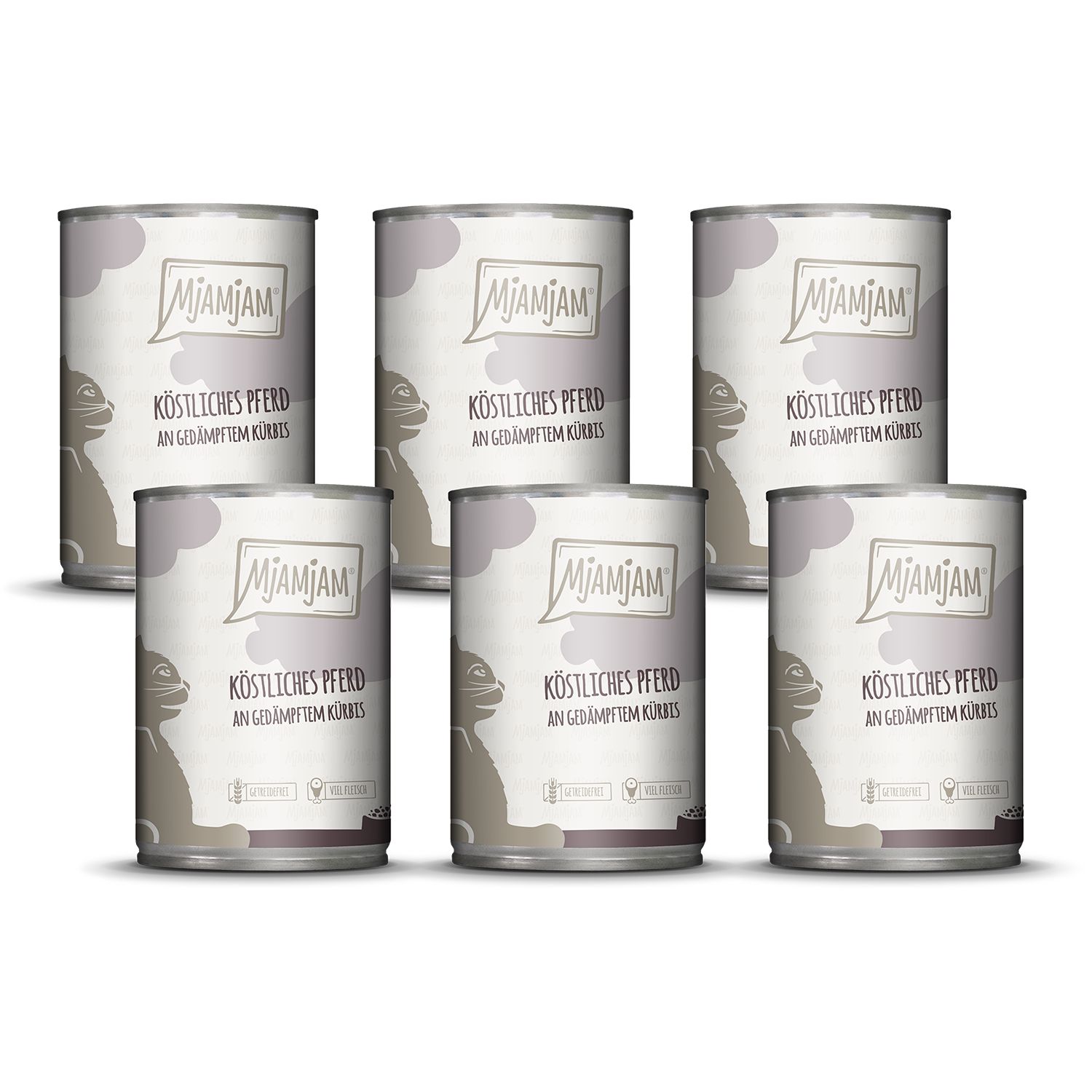 MjAMjAM - köstliches Pferd an gedämpftem Kürbis 6x400 g Futter