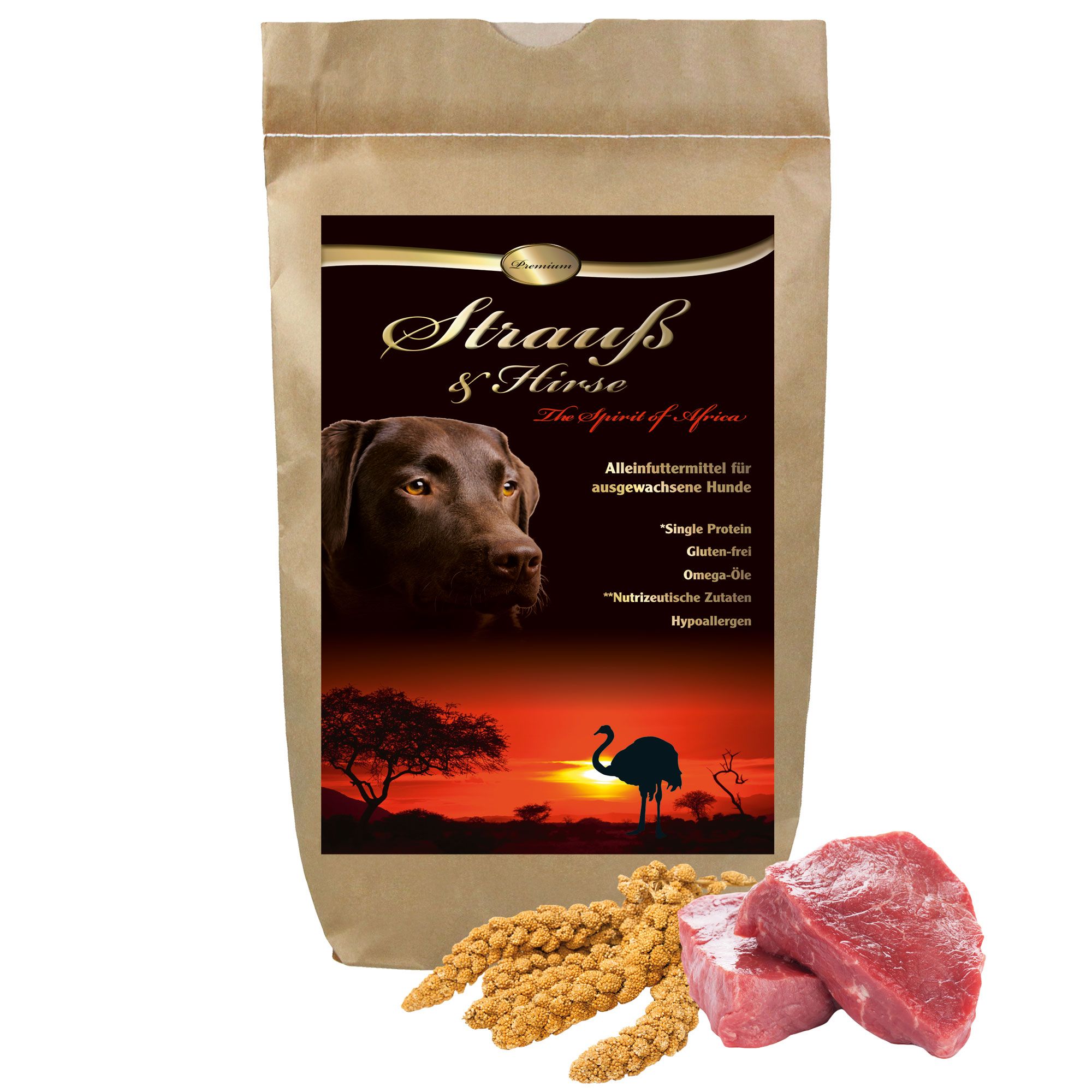 Schecker Trockenfutter - Strauß &amp; Hirse Premium - The Spirit of Africa