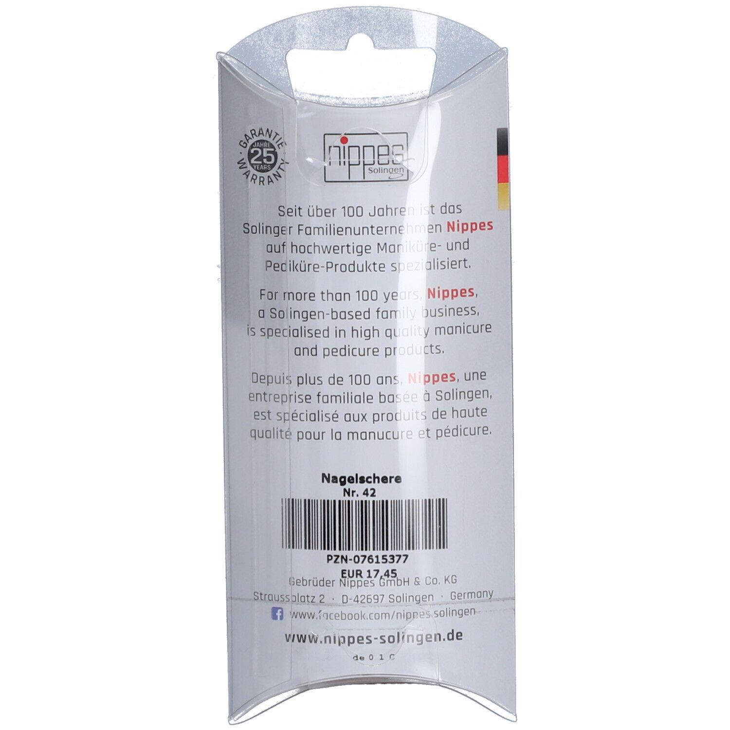 nippes Solingen Nagelschere Manicure-Spitze