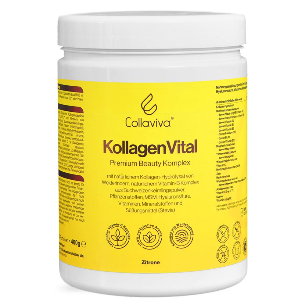 Collaviva KollagenVital Zitrone Premium Beauty Komplex 400 g Pulver